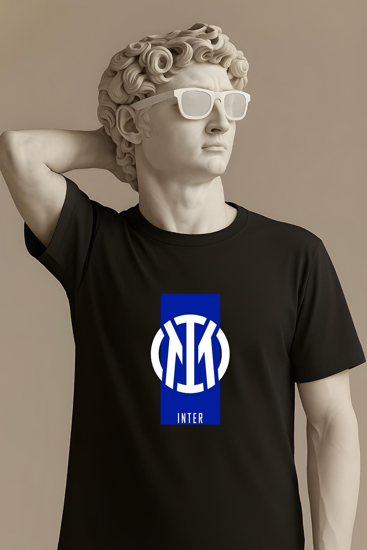 362BASKI Inter Minimal Tasarım Logo Baskılı Tshirt