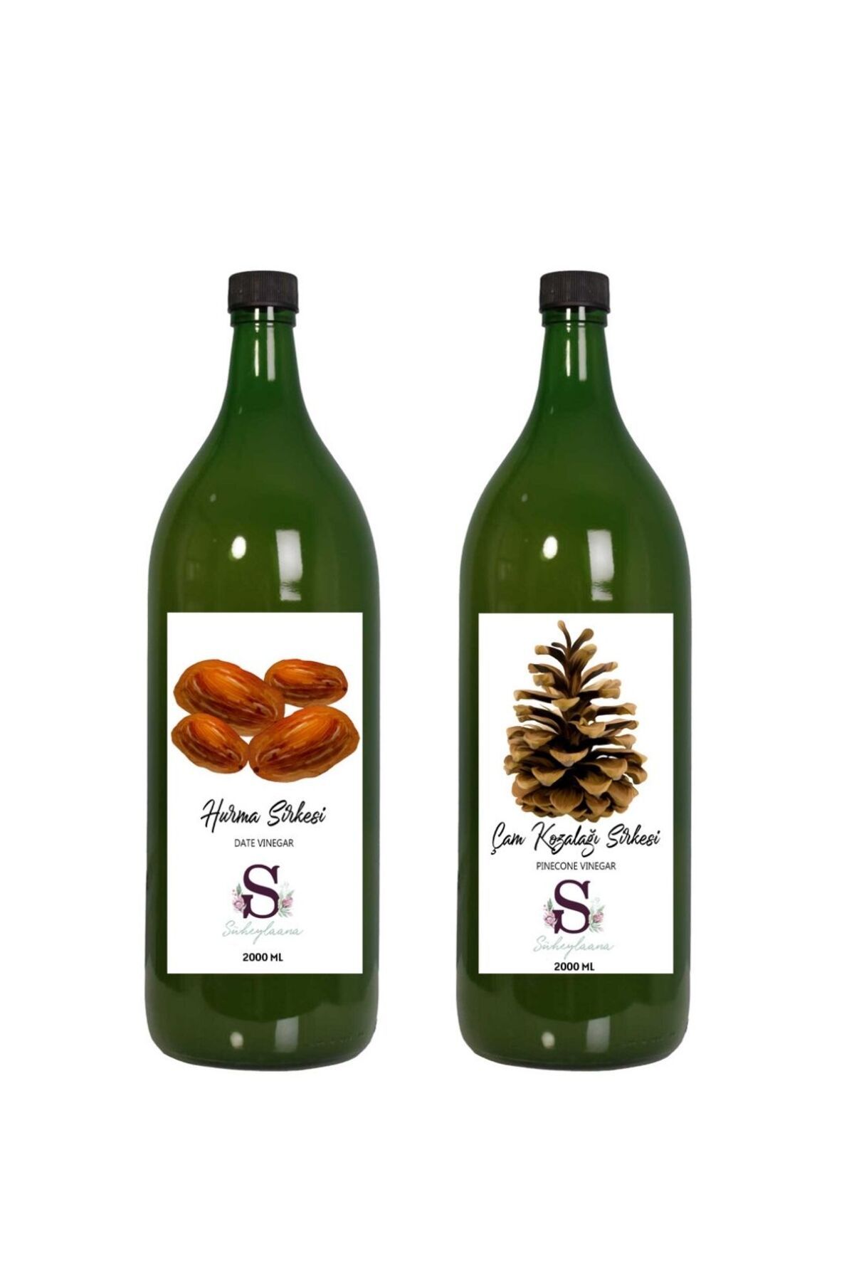 Süheylaana Doğal Hurma Sirkesi 2000 Ml - Doğal Çam Kozalağı Sirkesi 2000 Ml