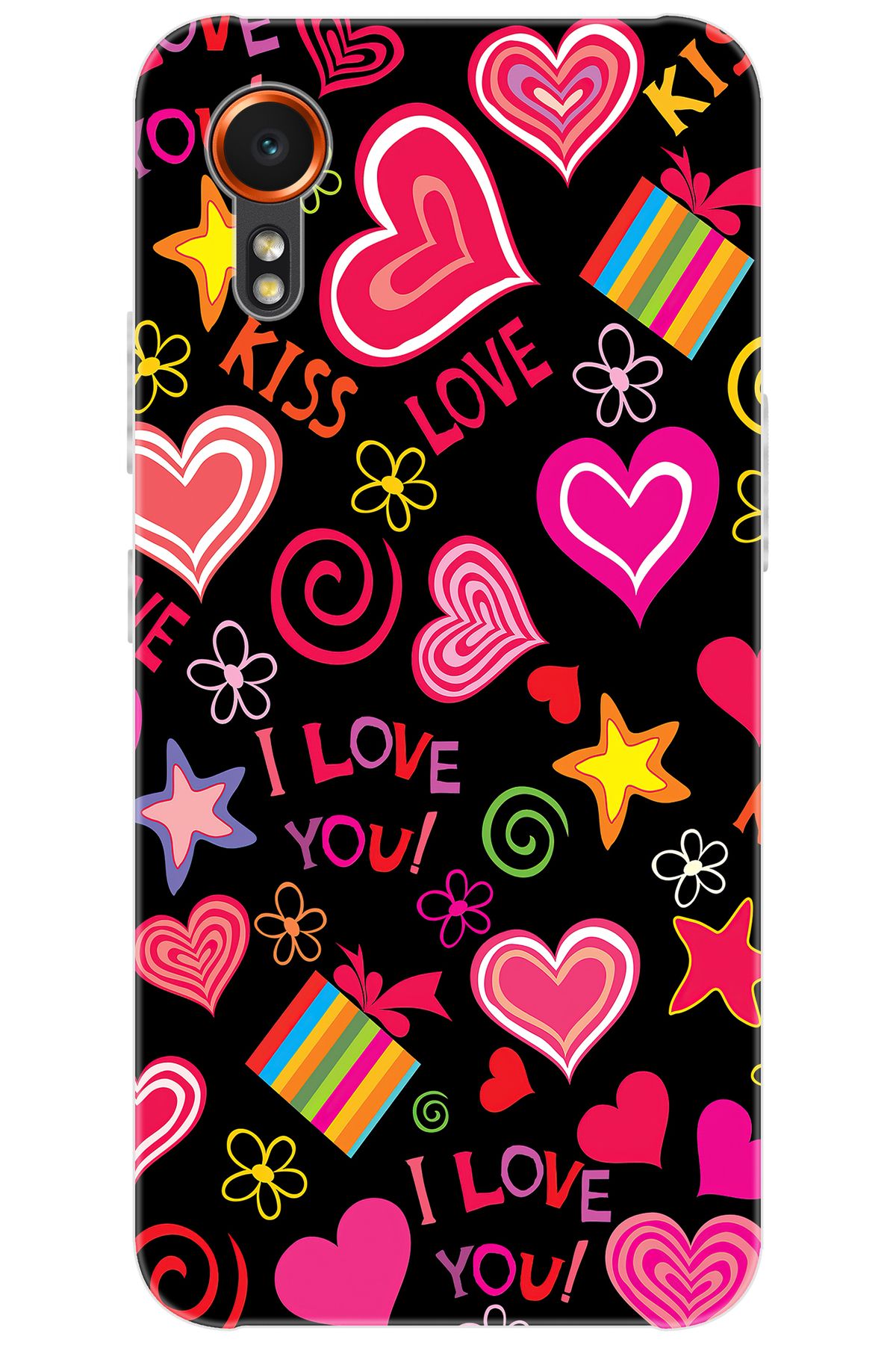 Ceppare Samsung Galaxy XCover7 (SM-G556B) Uyumlu Kılıf Desen Baskılı Silikon Kıss Love STK:265 CP-2kozwCi