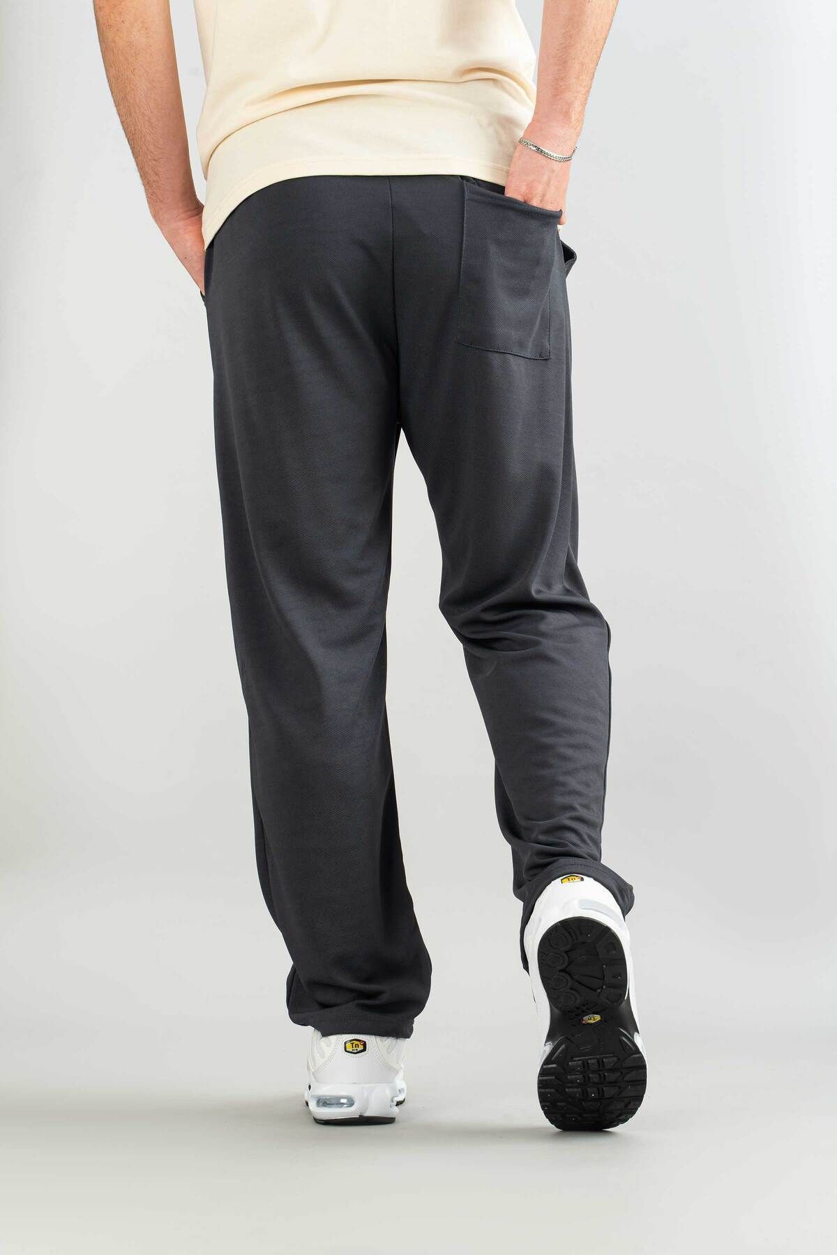 bombe-Men's Jogger Comfortable Fit Bagy Pants Fabric Belted Drawstring Lycra Fabric Canvas Blend Pants 2