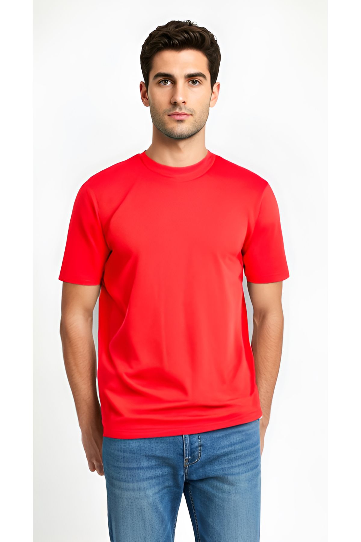 Baymen İnce Spor Mikro Kumaş Serin Tutan O Yaka Tshirt