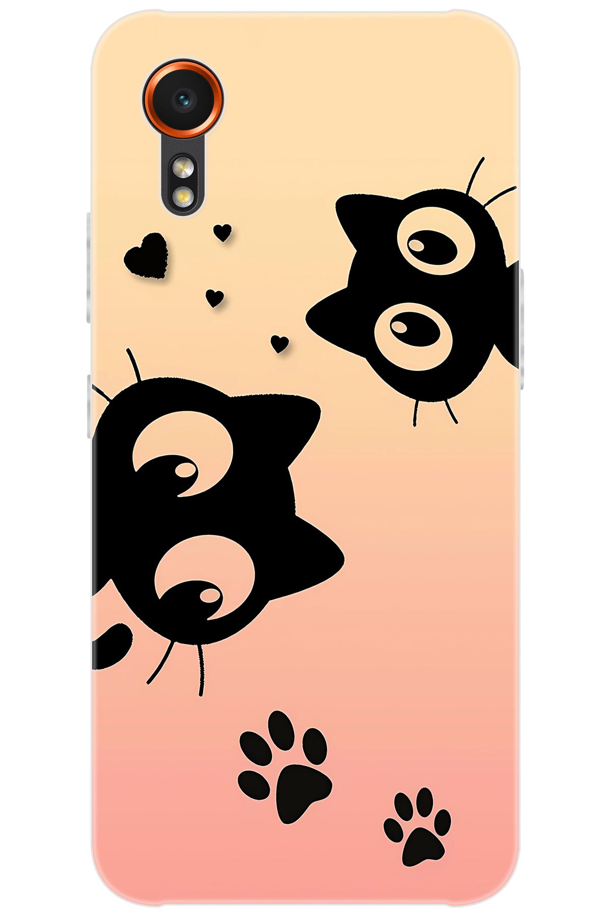Ceppare Samsung Galaxy XCover7 (SM-G556B) Uyumlu Kılıf Desen Baskılı Silikon Kedi STK:626 CP-kTviZuG