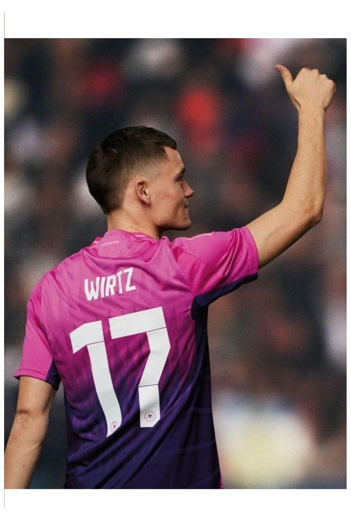kombinezyum 2024/25 Yeni Sezon Almanya #17 WİRTZ Deplasman Forması Pembe