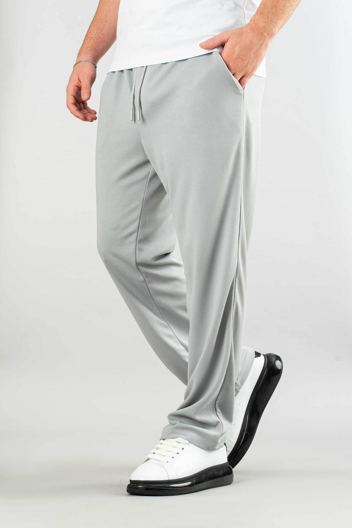 bombe-Men's Jogger Comfortable Fit Bagy Pants Fabric Belted Drawstring Lycra Fabric Canvas Blend Pants 5