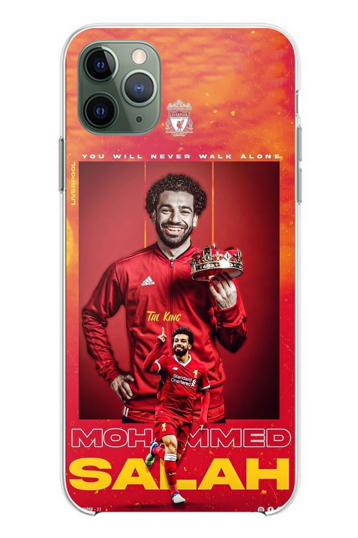 TechTree iPhone 11 PRO Uyumlu Salah King Kral Tasarımlı Şeffaf Silikon Kılıf