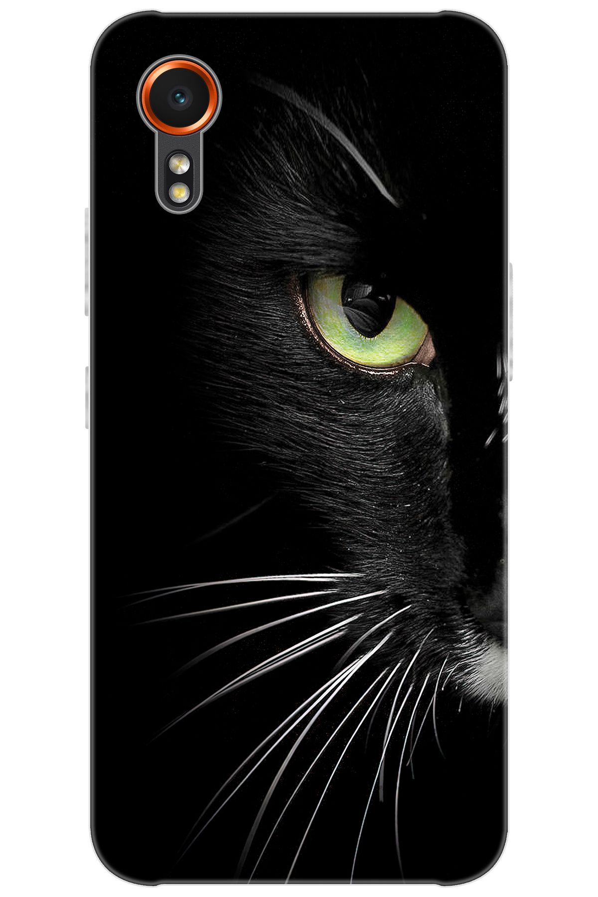 Ceppare Samsung Galaxy XCover7 (SM-G556B) Uyumlu Kılıf Desen Baskılı Silikon Siyah Kedi STK:482 CP-7lMTQkw
