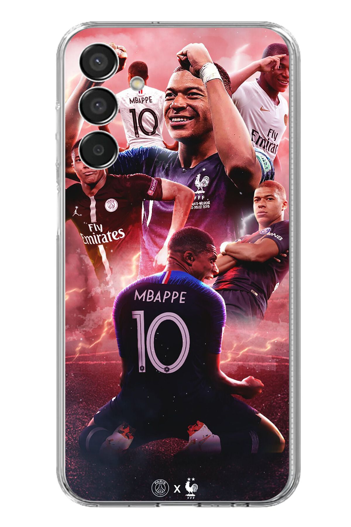 TechTree Samsung Galaxy M15 Uyumlu Mbappe Sevinçler Şeffaf Silikon Kılıf