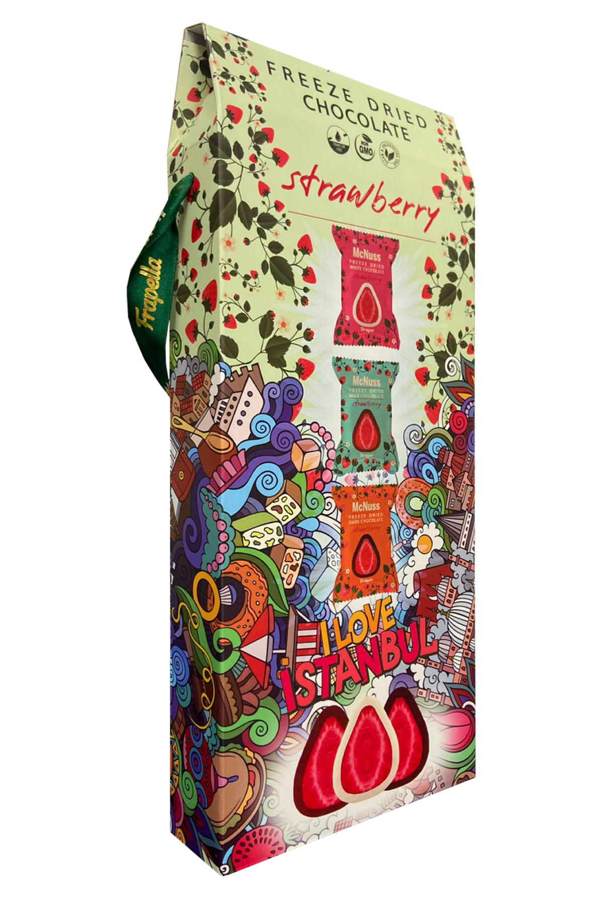 Frapella Freeze Dried Strawberry Çikolata Kaplı Çilek Drajeler Karışık Kutulu 210 Gr.