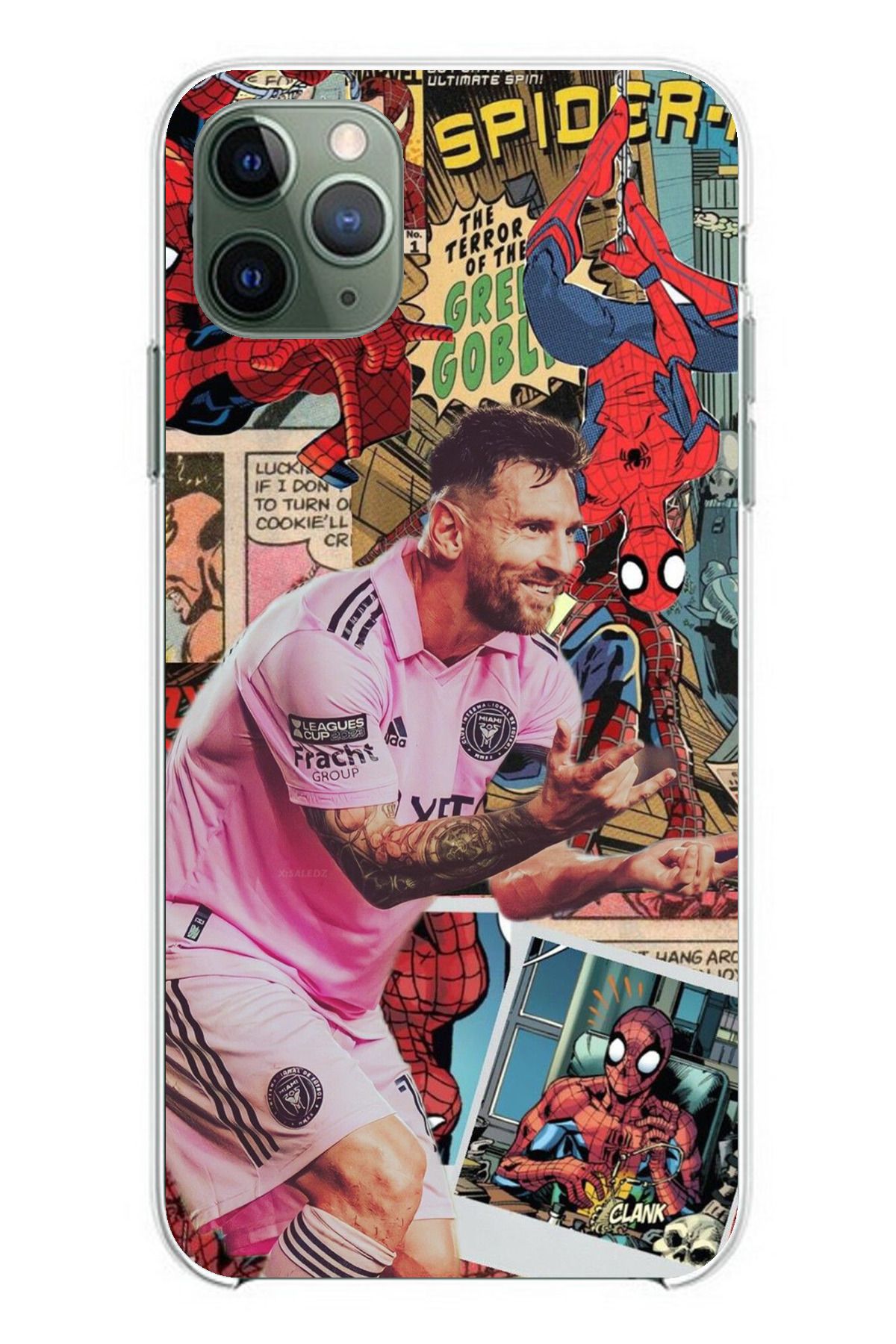 TechTree iPhone 11 PRO Uyumlu Messi Miami Şeffaf Silikon Kılıf