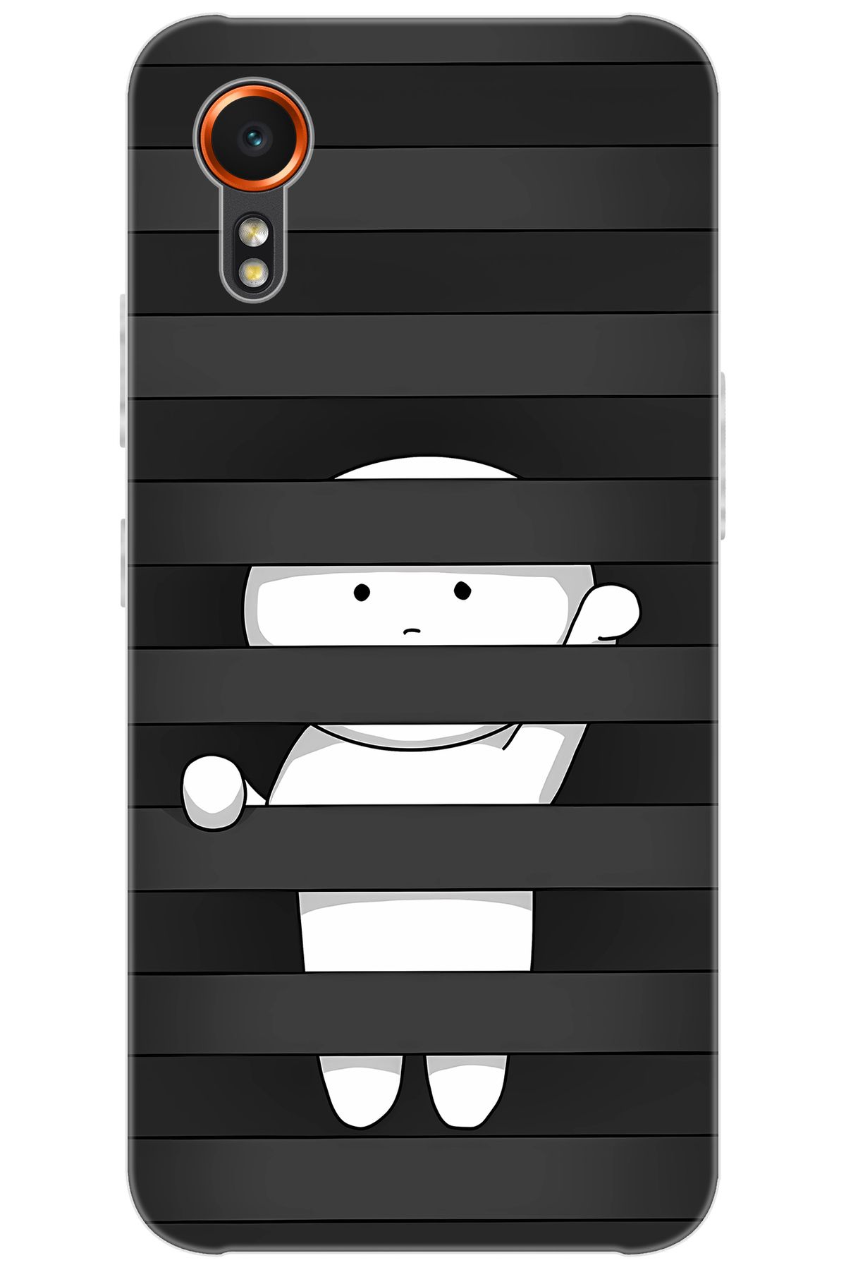 Ceppare Samsung Galaxy XCover7 (SM-G556B) Uyumlu Kılıf Desenli Silikon Saklanan Karakter STK:665 CP-kr4zBOr