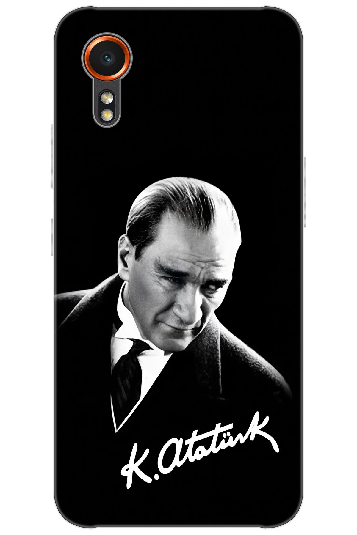Ceppare Samsung Galaxy XCover7 (SM-G556B) Uyumlu Kılıf Desen Silikon Mustafa Kemal Atatürk STK390 CP-e3w7gIN