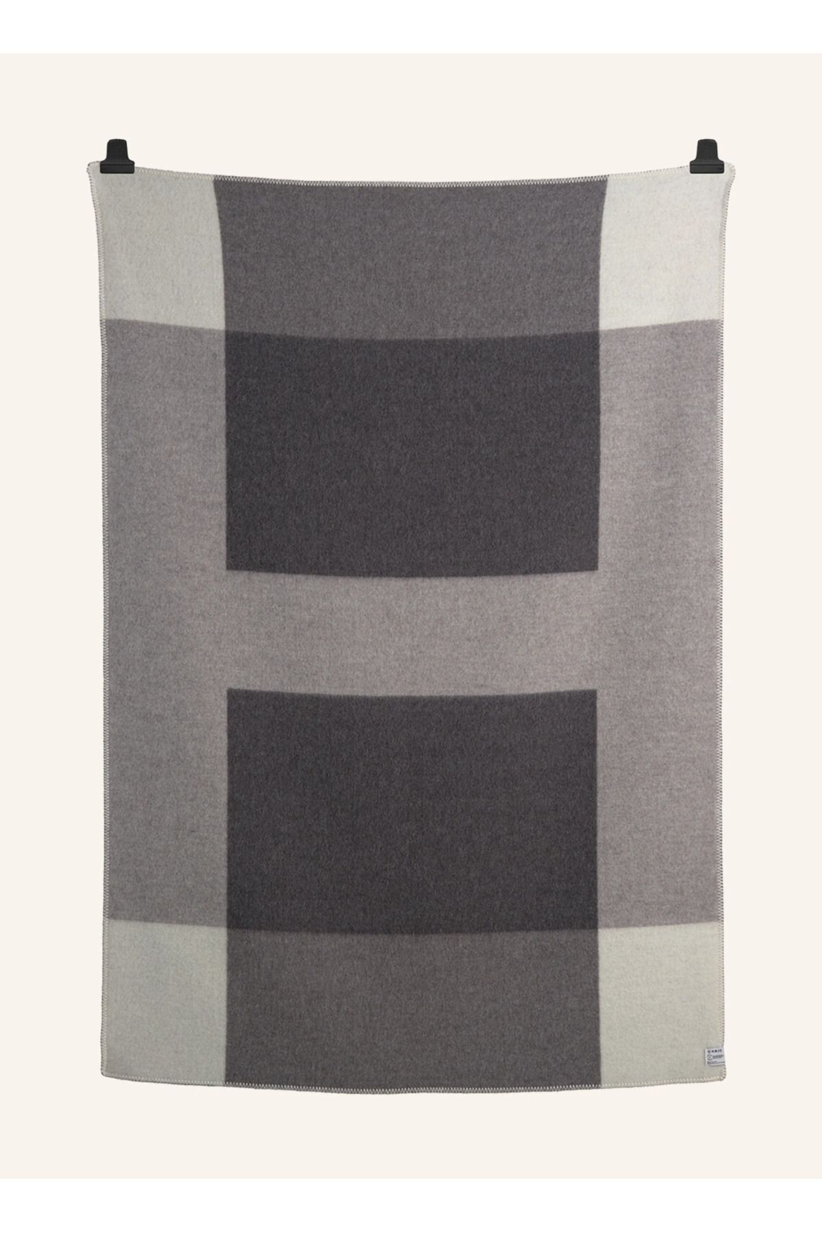 Røros Tweed Syndin 135x200 cm Geometrik Desenli %100 Schurwolle Çift Yüzlü Yün Şal