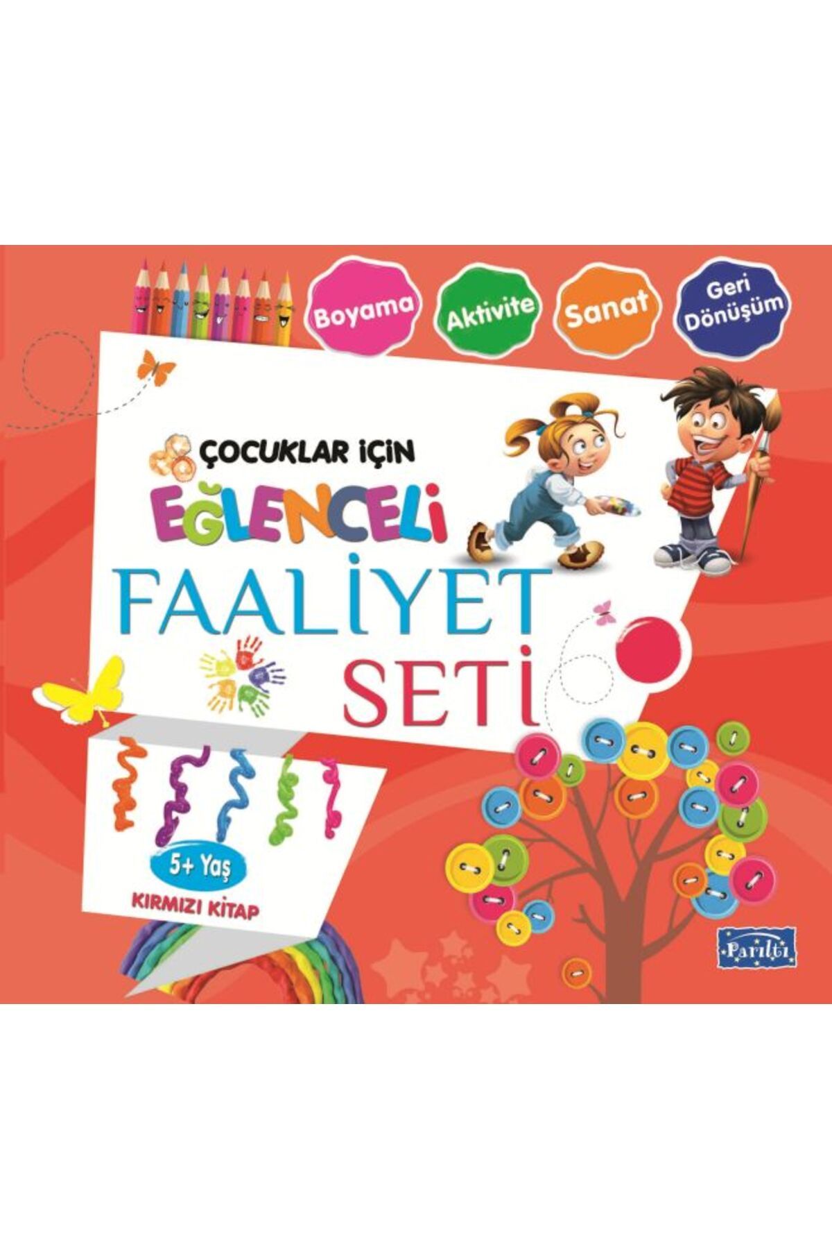 Parıltı Yayınları Eğlenceli Faaliyet Seti Kırmızı 5 Yaş