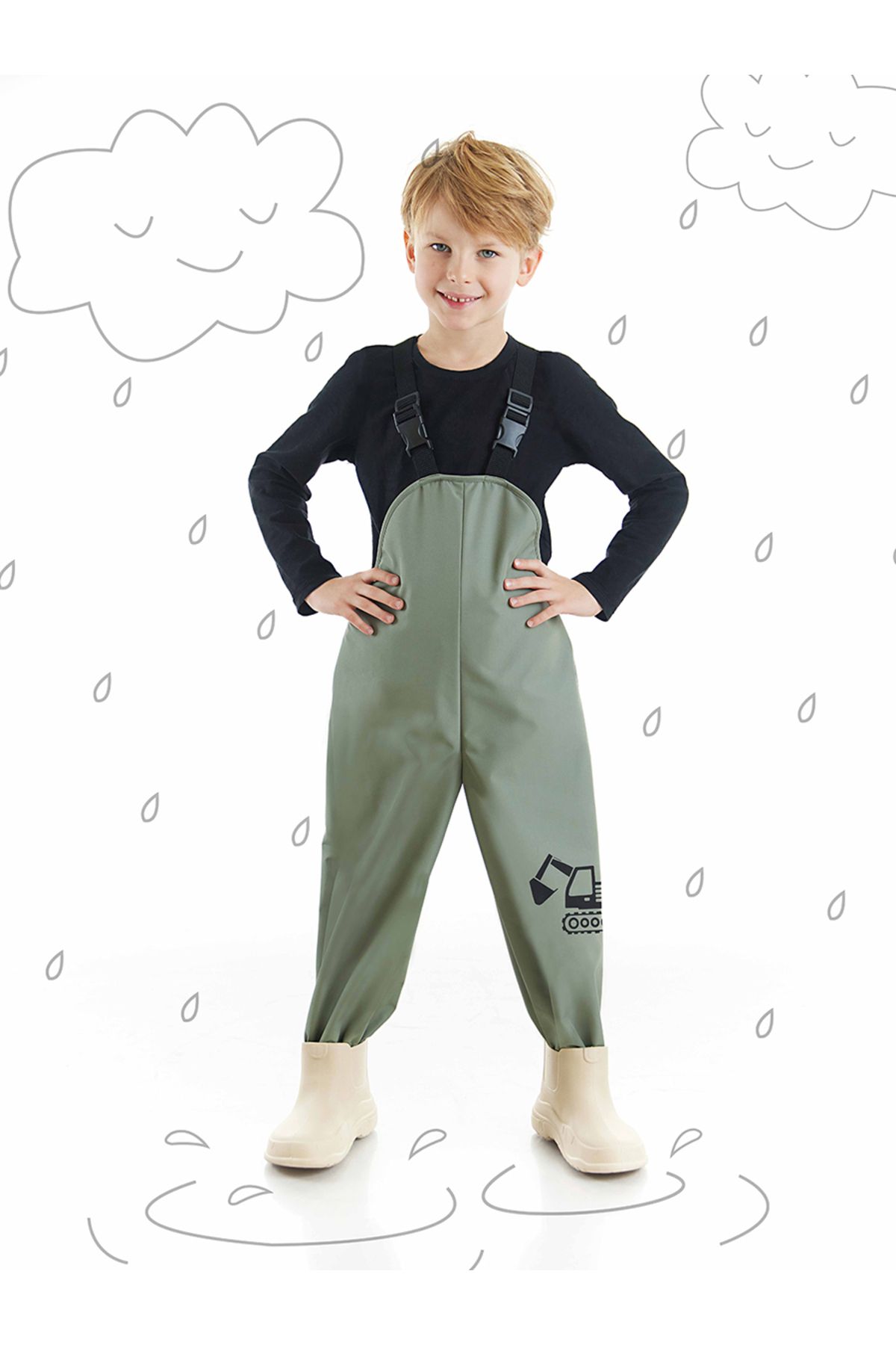 Denokids Wodoodporny Kombinezon Przeciwdeszczowy Dla Chłopca Kepçe Mężczyzna - 5–6 years