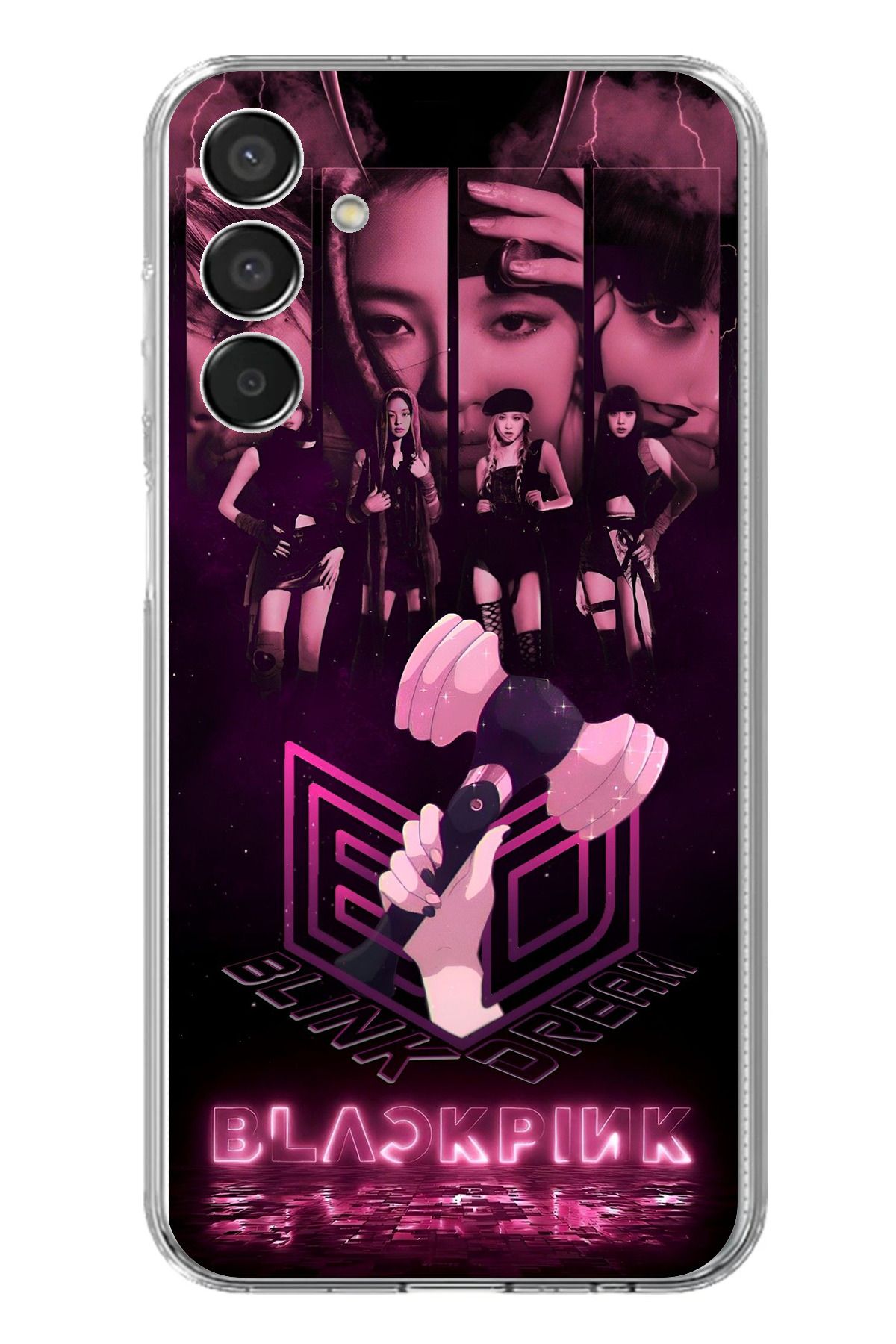 TechTree Samsung Galaxy M15 Uyumlu Blackpink Poster Şeffaf Silikon Kılıf