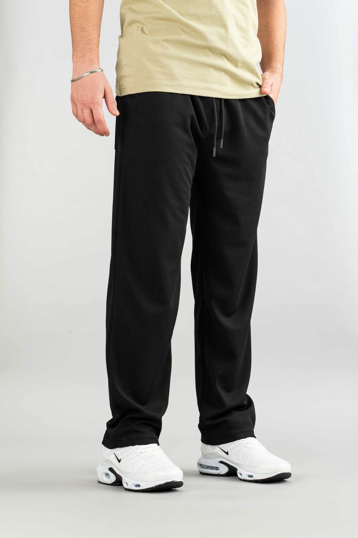 bombe-Men's Jogger Comfortable Fit Bagy Pants Fabric Belted Drawstring Lycra Fabric Canvas Blend Pants 6