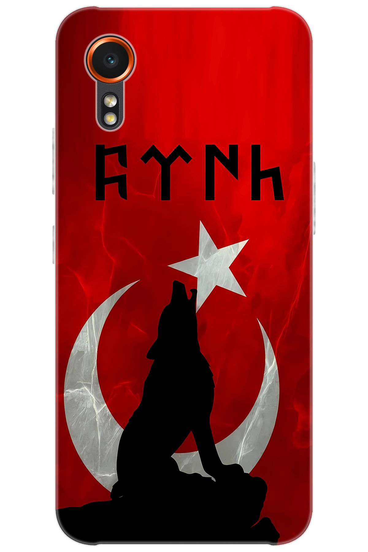 Ceppare Samsung Galaxy XCover7 (SM-G556B) Uyumlu Kılıf Desenli Silikon Kurt ve Göktürkçe STK:637 CP-7YmEvnr
