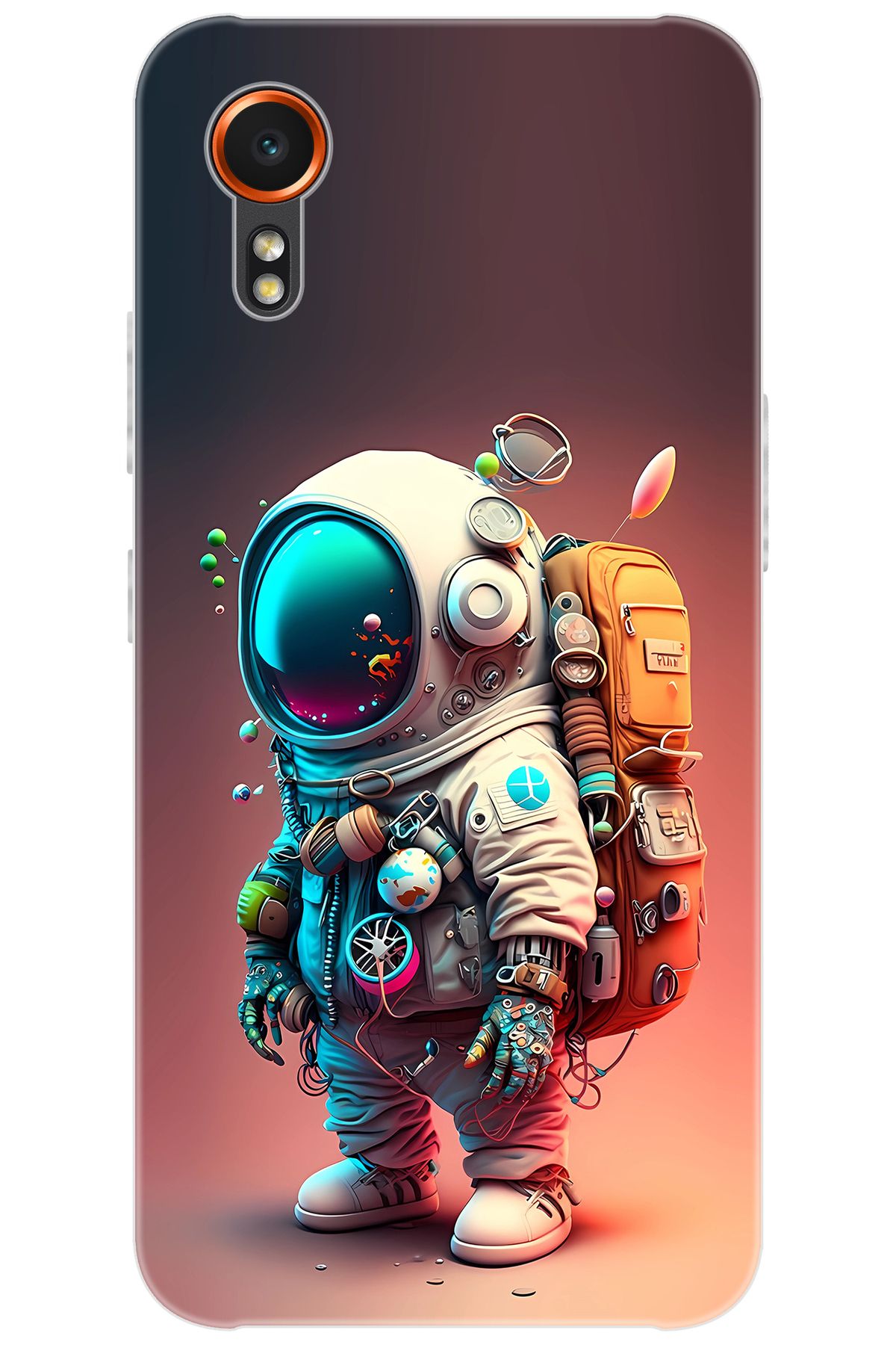 Ceppare Samsung Galaxy XCover7 (SM-G556B) Uyumlu Kılıf Desen Baskılı Silikon Astronot STK:682 CP-O3C5IUS