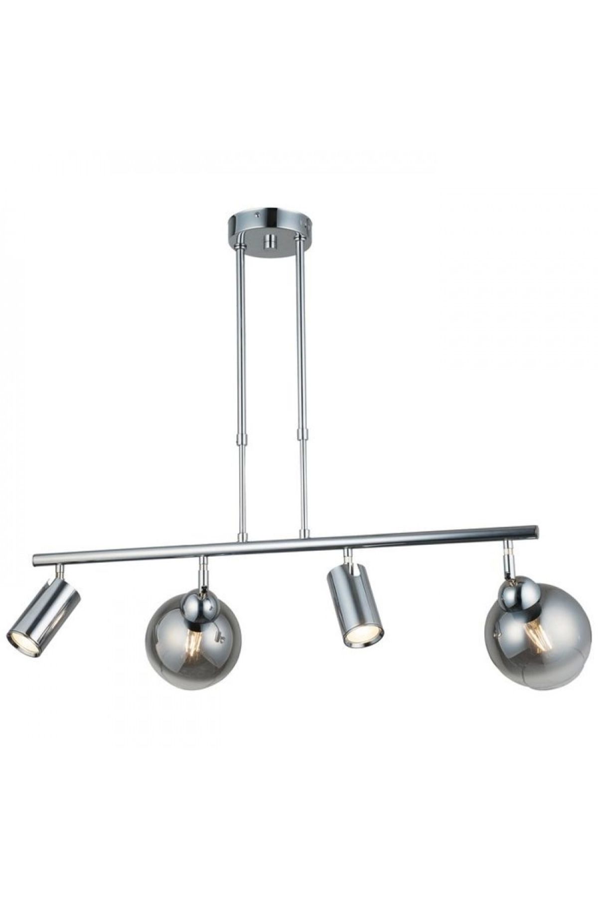 NZL Lighting Kero 2+2 Antık Krom Sıralı Avize ve Sarkıt Avize
