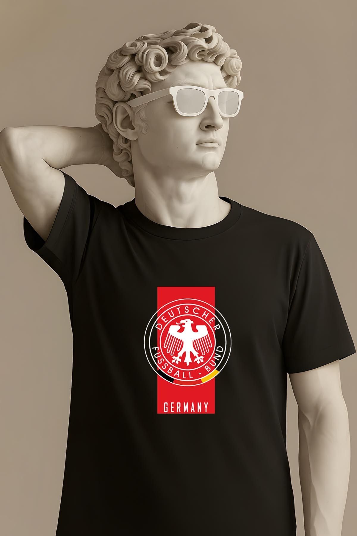 362BASKI Almanya Milli Takım Minimal Tasarım Logo Baskılı Tshirt