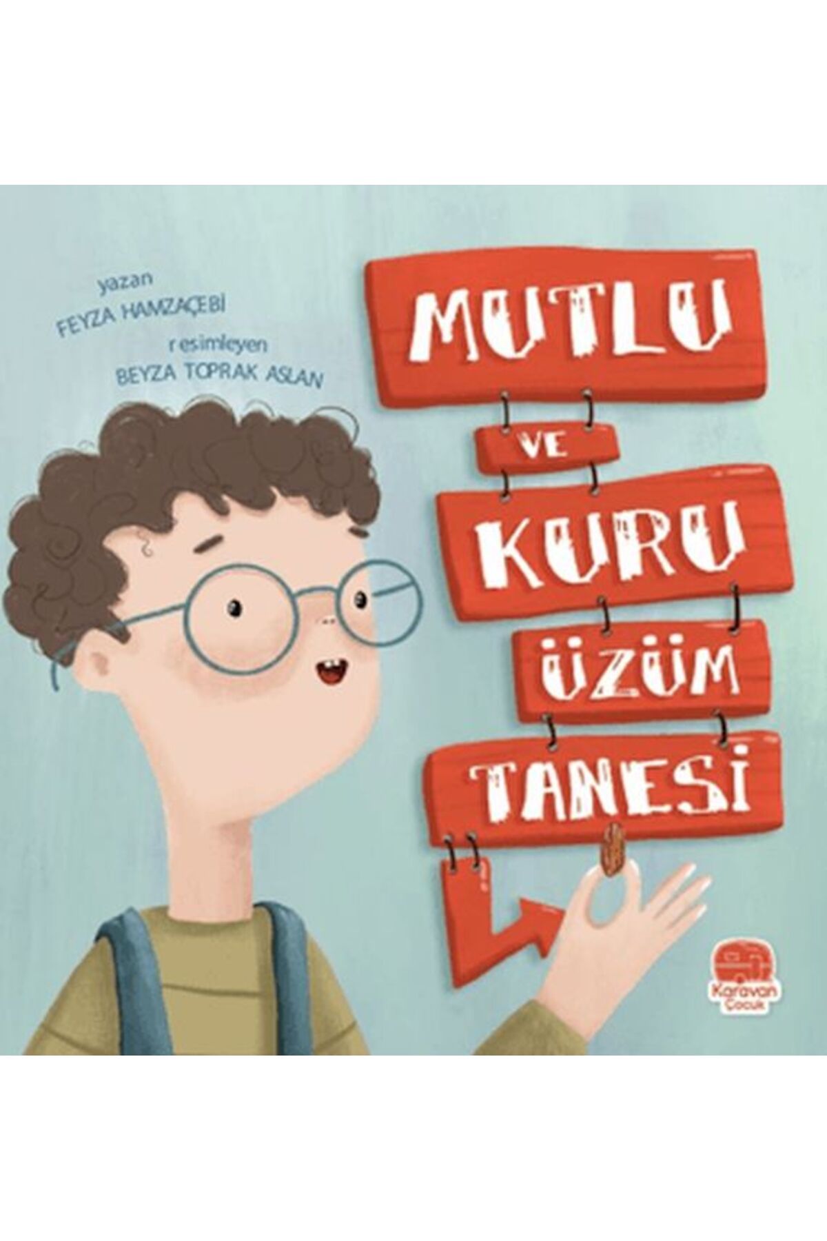 Karavan Çocuk Mutlu ve Kuru Üzüm Tanesi