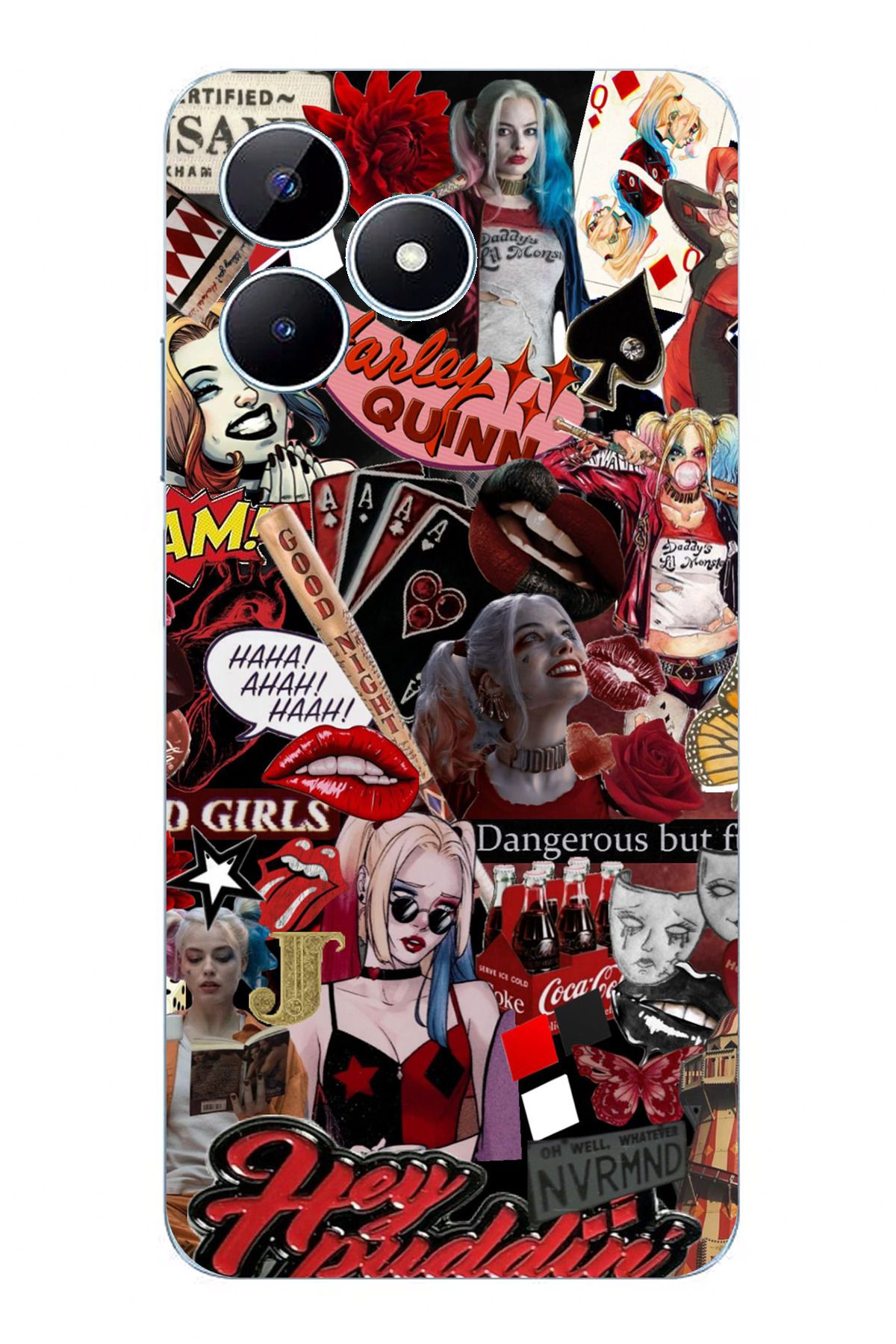 TechTree Realme Note 50 Uyumlu Harley Quinn Şeffaf Silikon Kılıf