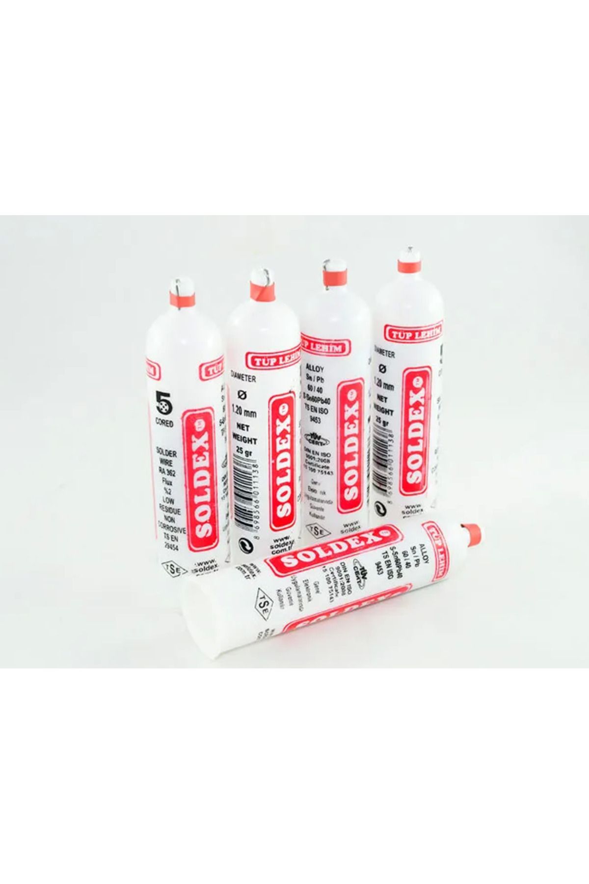 Modafiks Tüp Lehim 12 Mm 25 Gr - 5 Kanallı Sn:60 / Pb:40