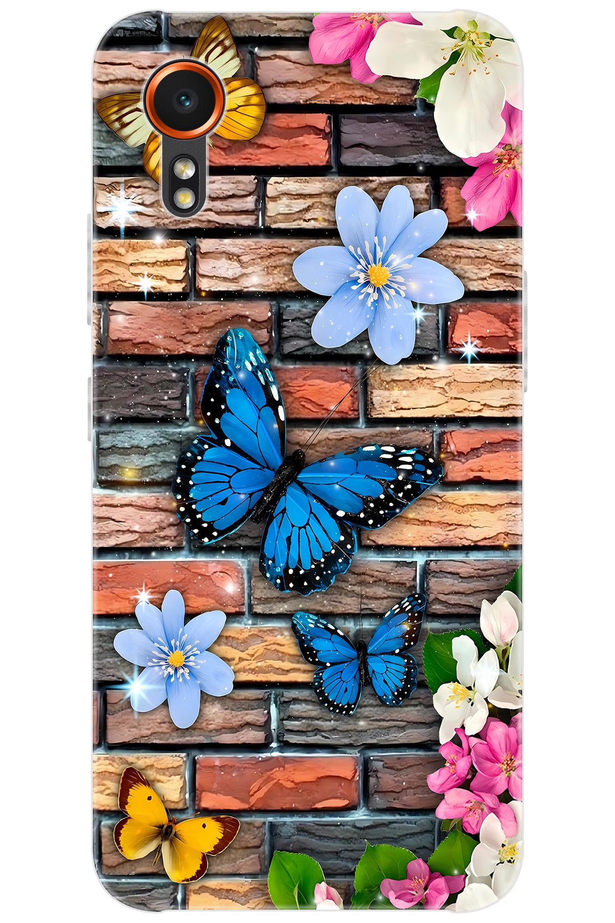 Ceppare Samsung Galaxy XCover7 (SM-G556B) Uyumlu Kılıf Desen Baskılı Silikon Kelebek STK:672 CP-Kg0H0qG