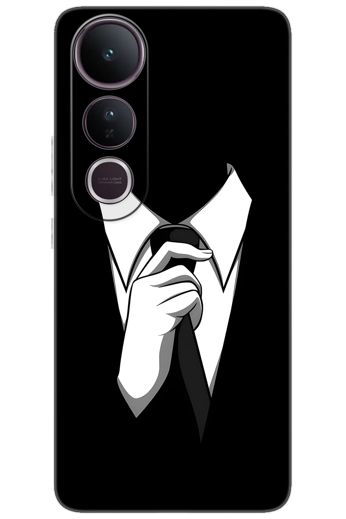 Ceppare Vivo V50 Lite 5G (V2441) Uyumlu Kılıf Desen Baskılı Silikon Gizemli Adam STK:611 CP-CltDJIF