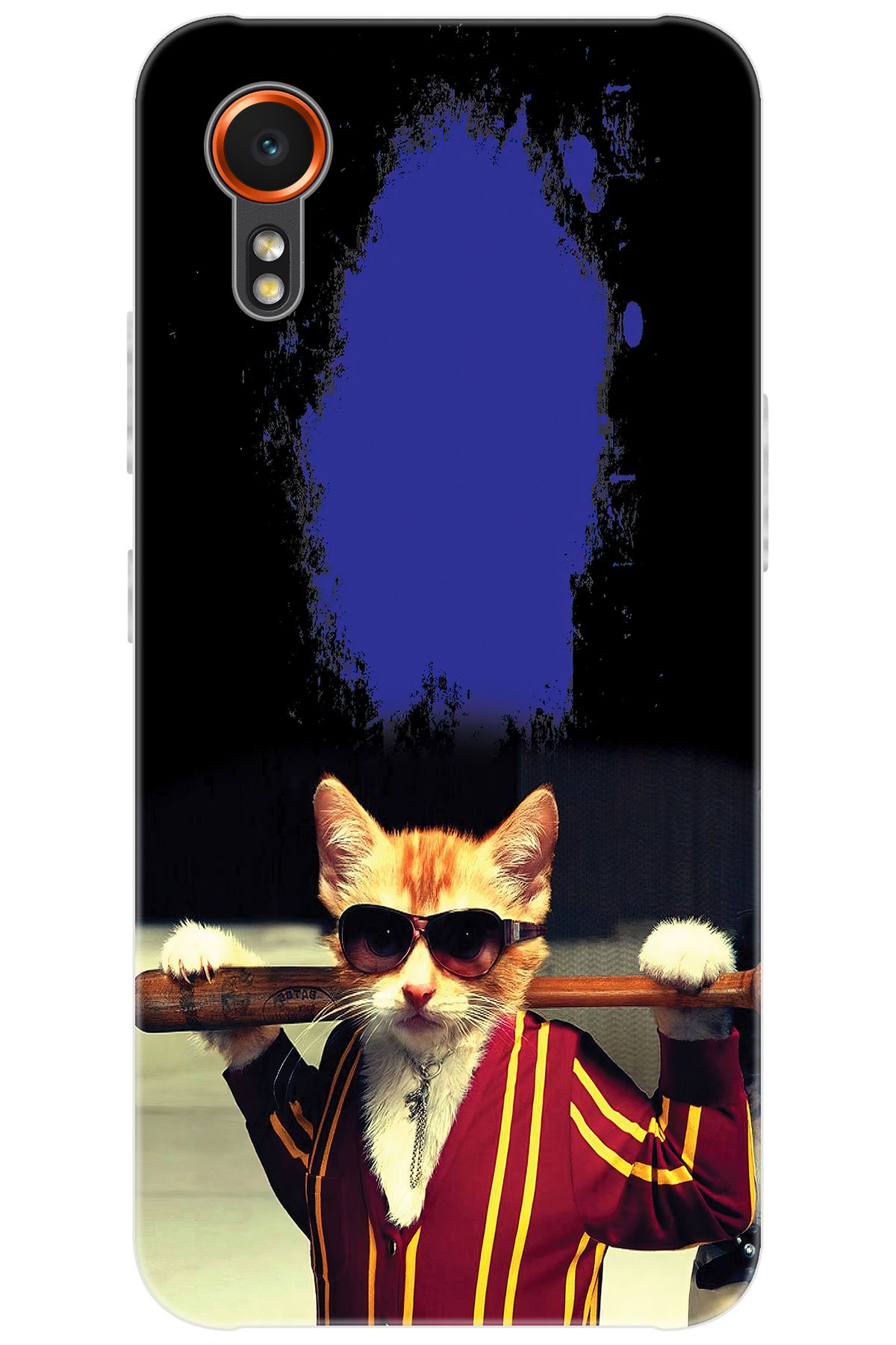 Ceppare Samsung Galaxy XCover7 (SM-G556B) Uyumlu Kılıf Desen Baskılı Silikon Artist Kedi STK:481 CP-DgP78d1