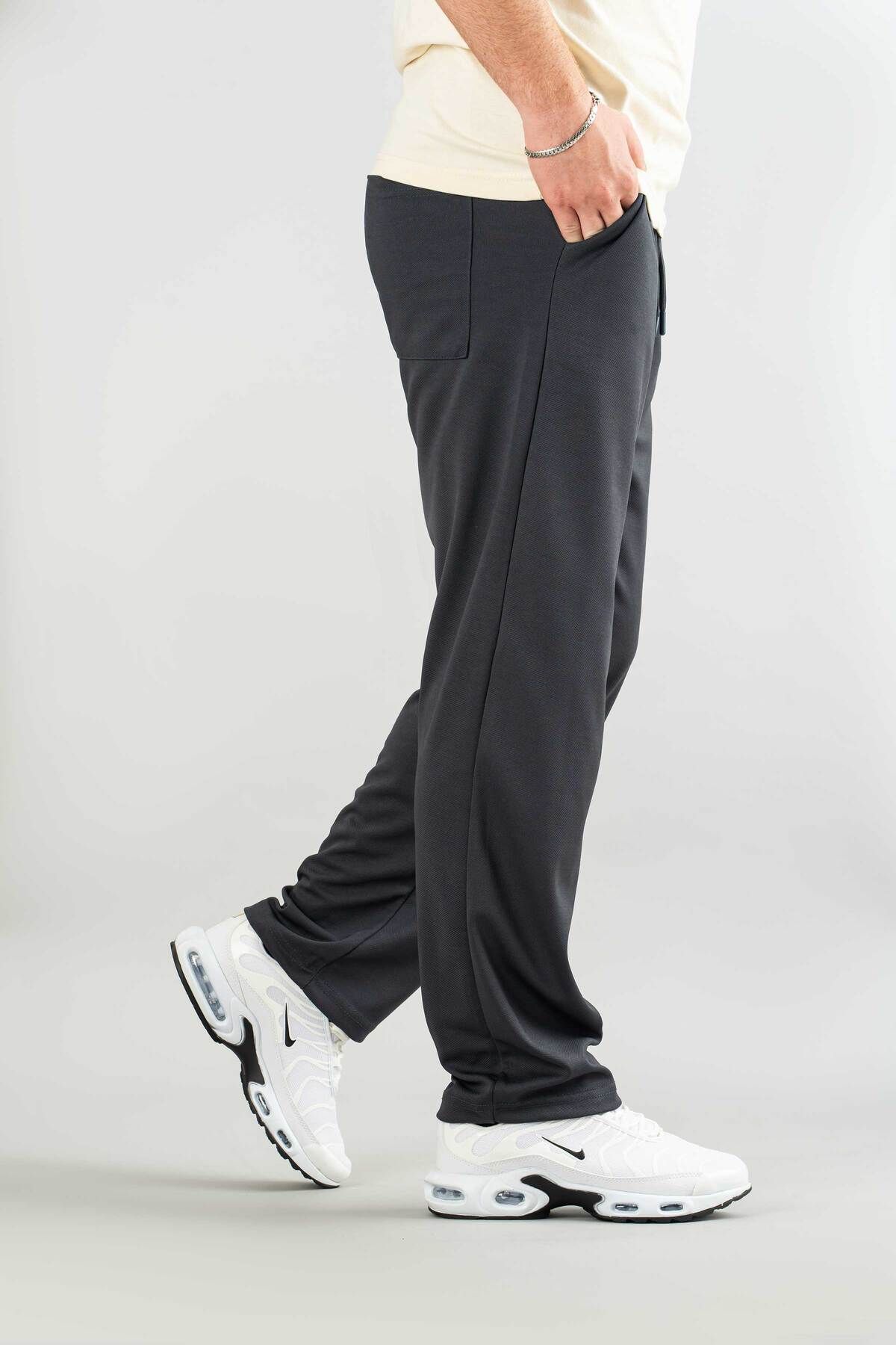 bombe-Men's Jogger Comfortable Fit Bagy Pants Fabric Belted Drawstring Lycra Fabric Canvas Blend Pants 6