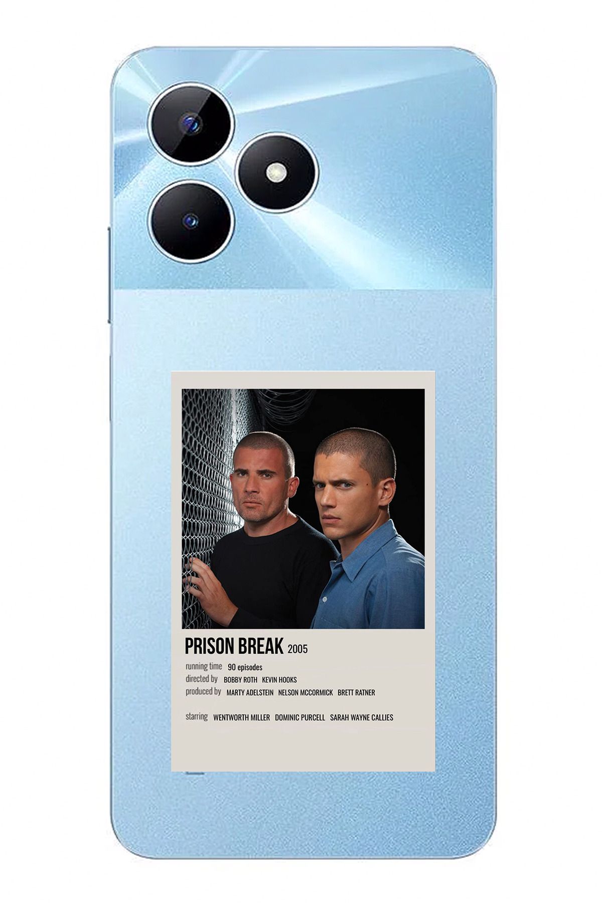 TechTree Realme Note 50 Uyumlu Prison Break Tasarımlı Şeffaf Silikon Kılıf