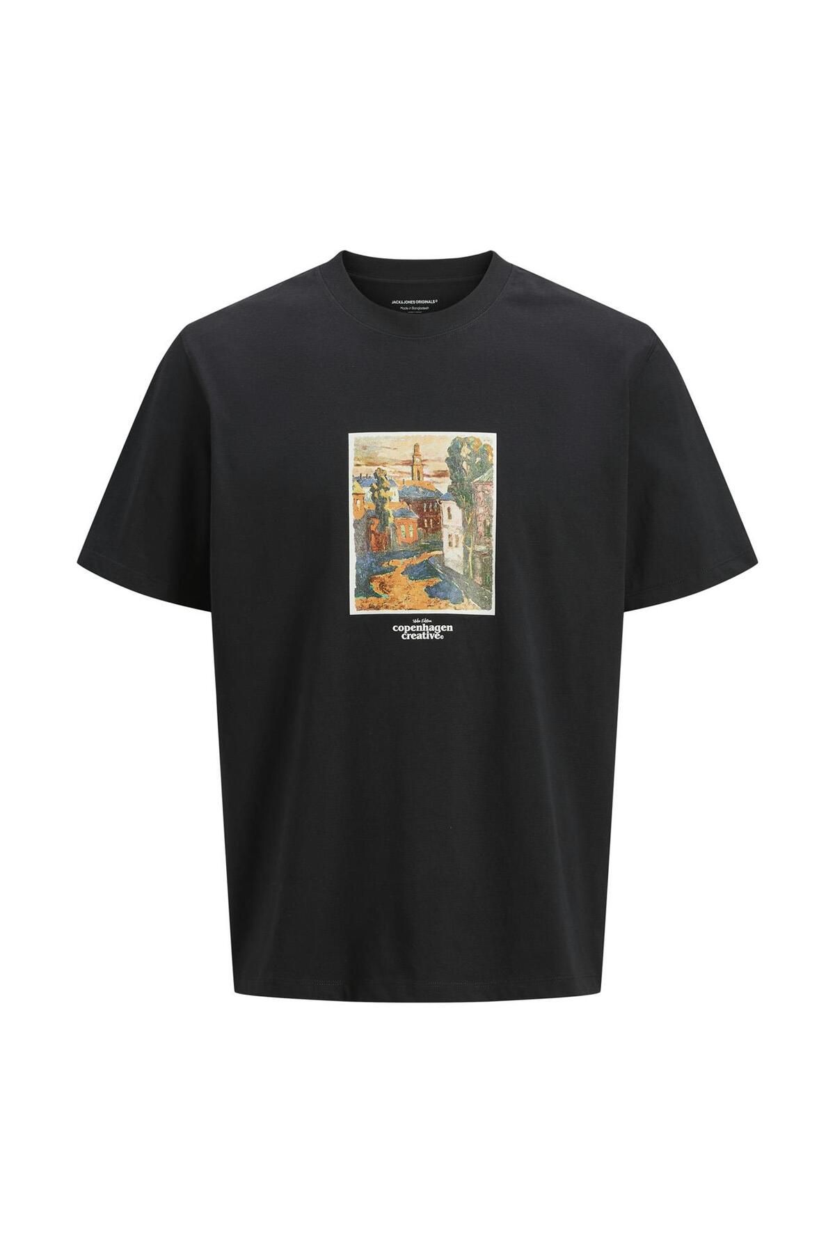 Jack & Jones Jor Paros Graphic Siyah Erkek Tişört-12273494
