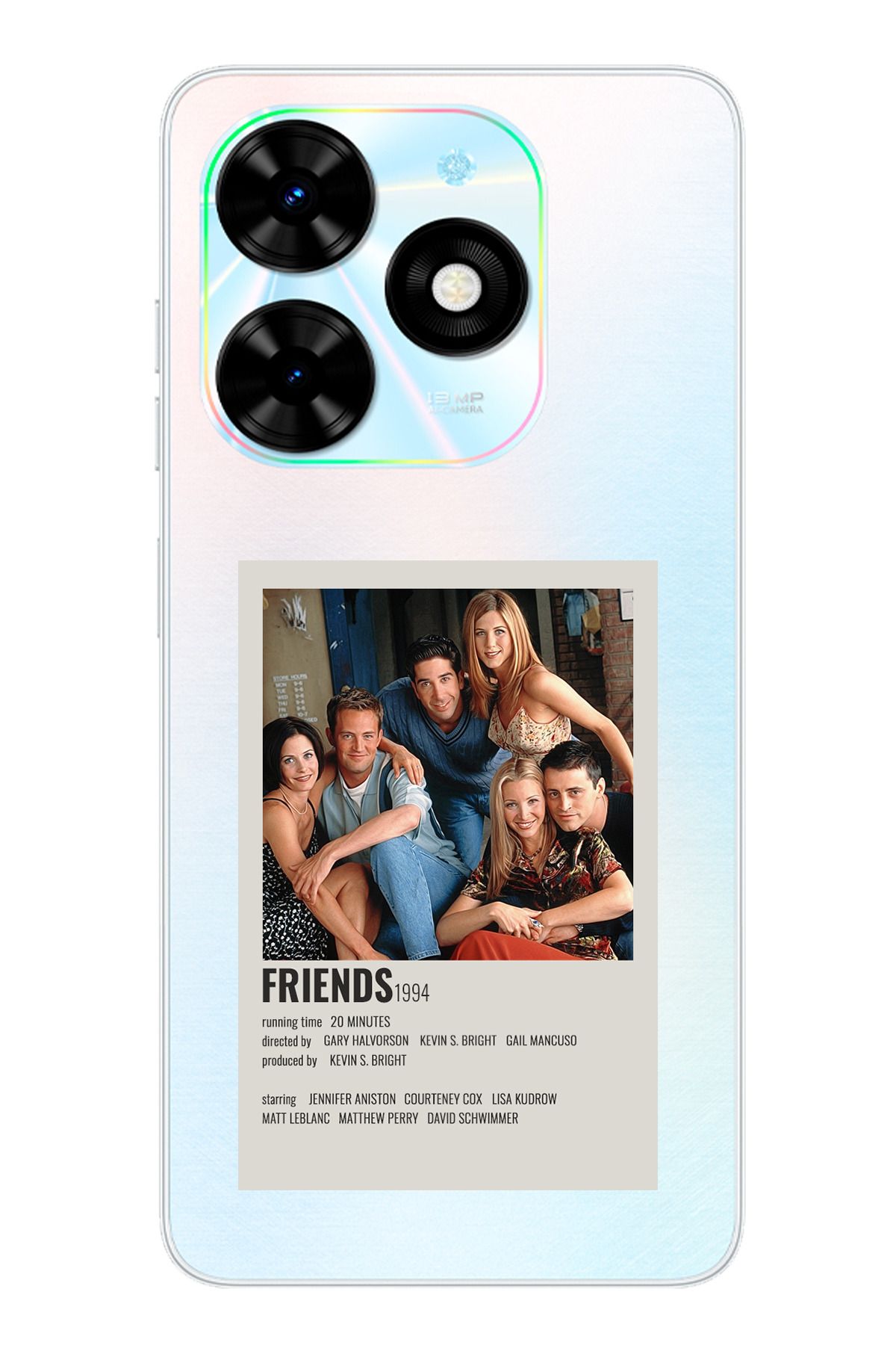TechTree Tecno Spark 20 - 20C Uyumlu Friends Mini Poster Tasarımlı Şeffaf Silikon Kılıf