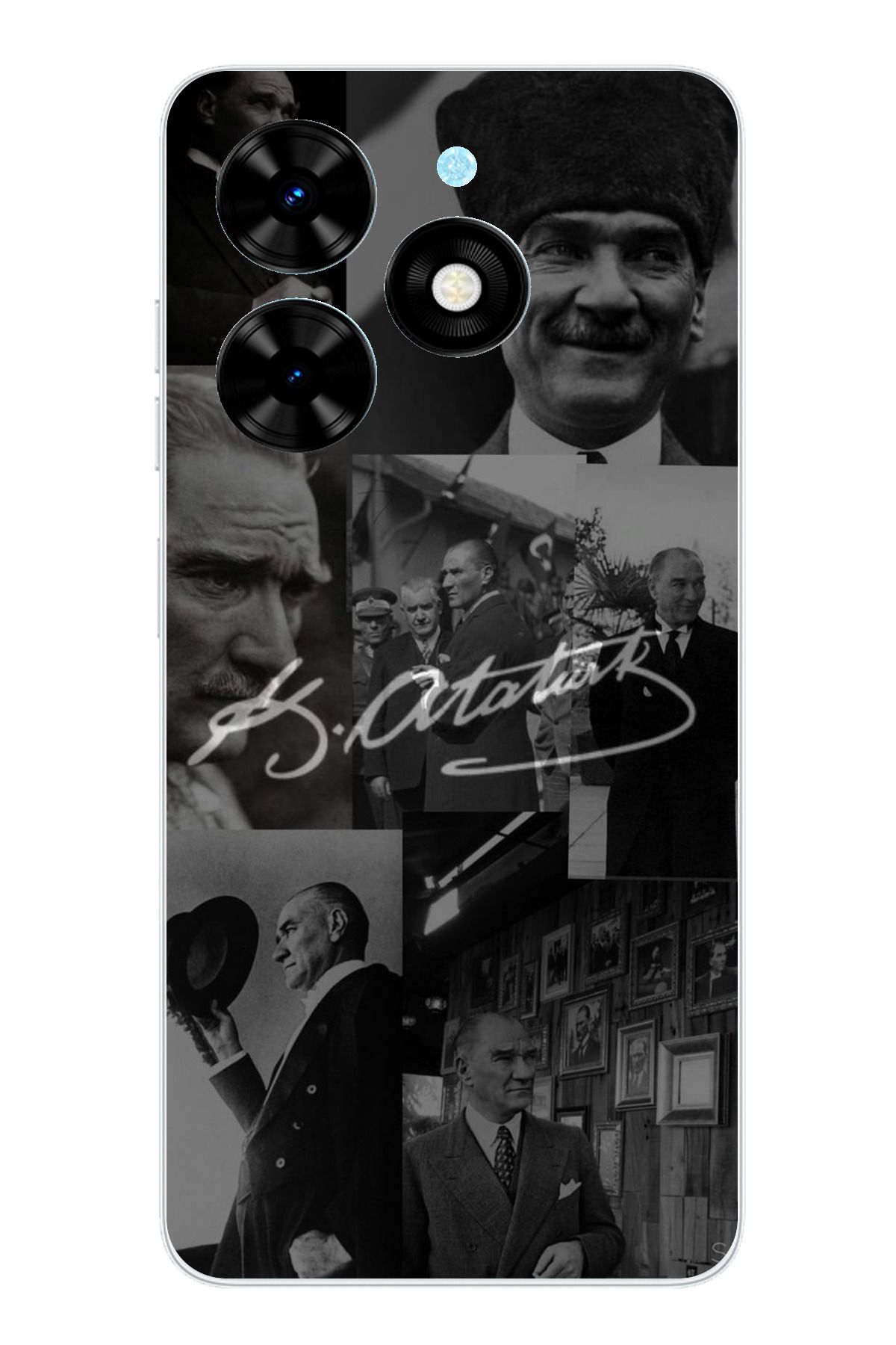 TechTree Tecno Spark Go 2024 Uyumlu Kemal Atatürk İmza Şeffaf Silikon Kılıf