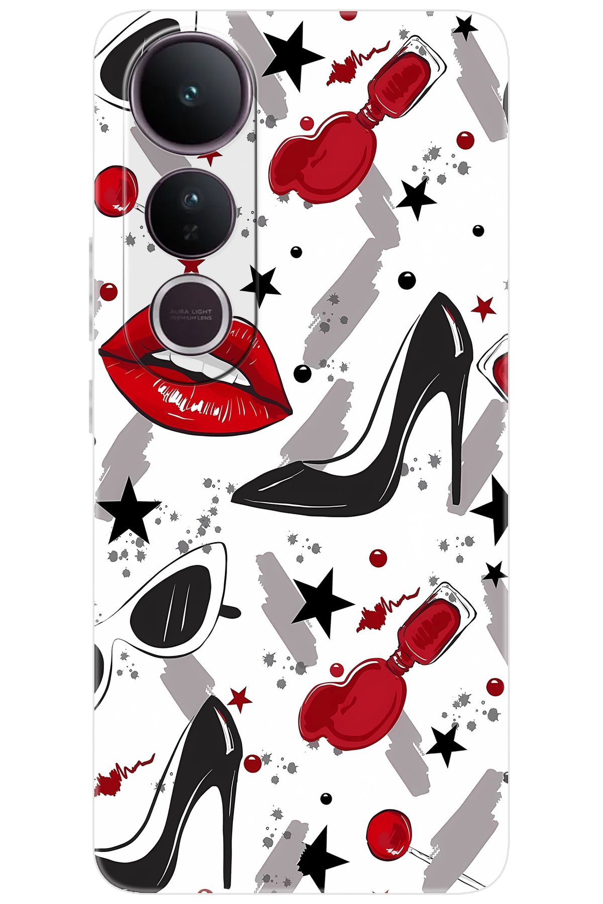 Ceppare Vivo V50 Lite 5G (V2441) Uyumlu Kılıf Desen Baskılı Silikon Fashion Design STK:676 CP-6ow2x1F