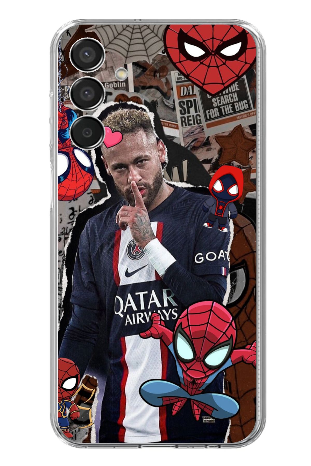 TechTree Samsung Galaxy M15 Uyumlu Neymar PSG Şeffaf Silikon Kılıf