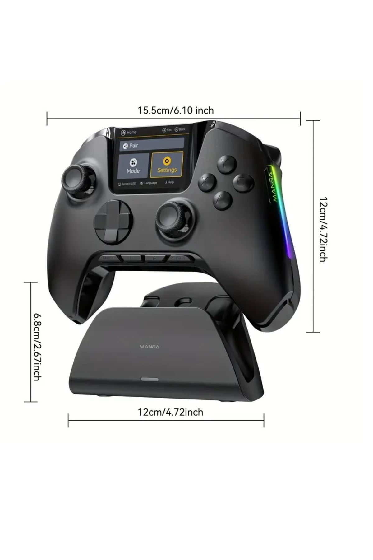 Man-Interactive Wireless Game Controller (No Gimbal)4 iOS/PC/Android/Deck,Hall Effect&Shooting Stick 6