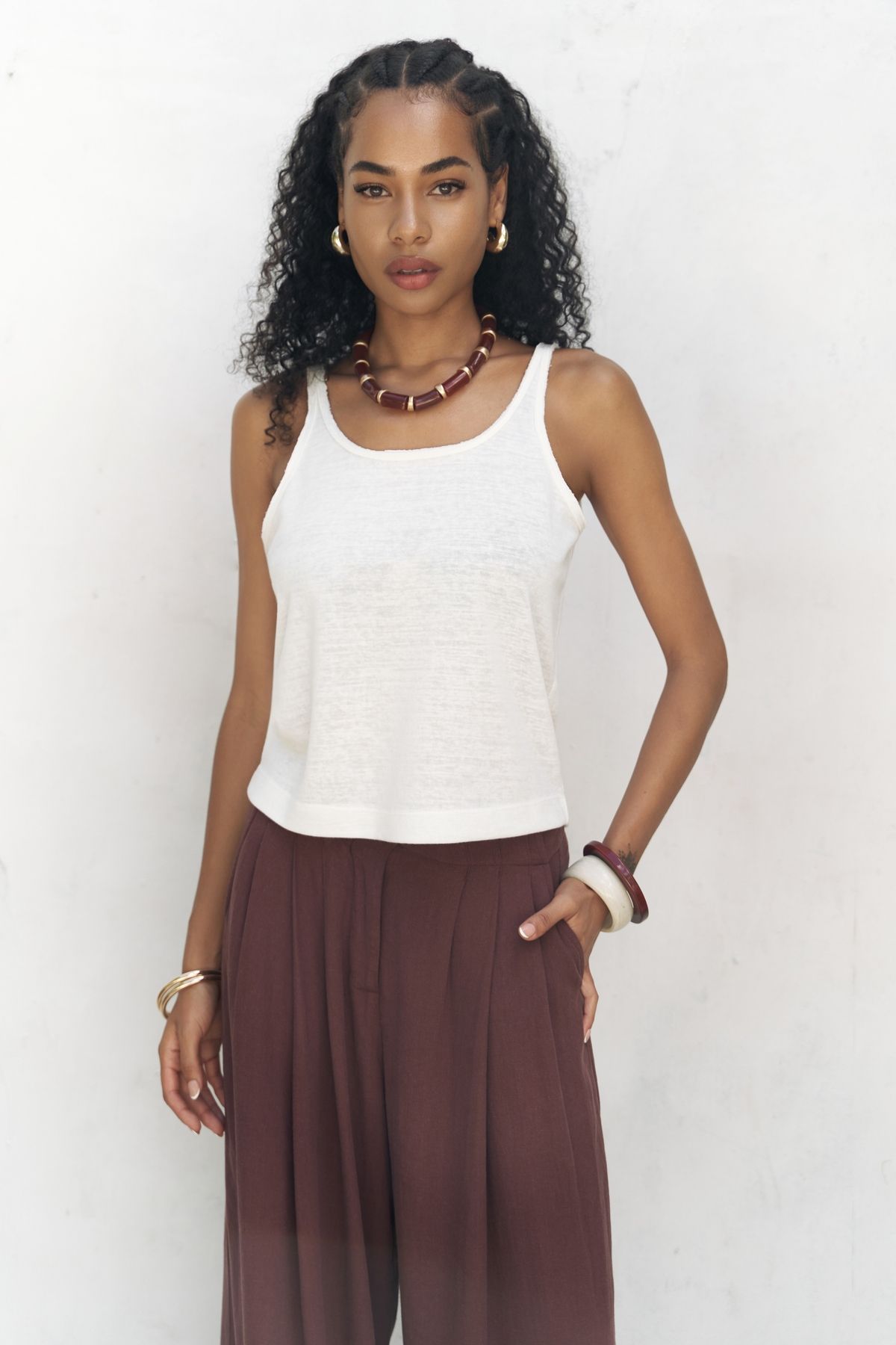 BOHEMAİ-Salnor Basic Ecru Crop 3