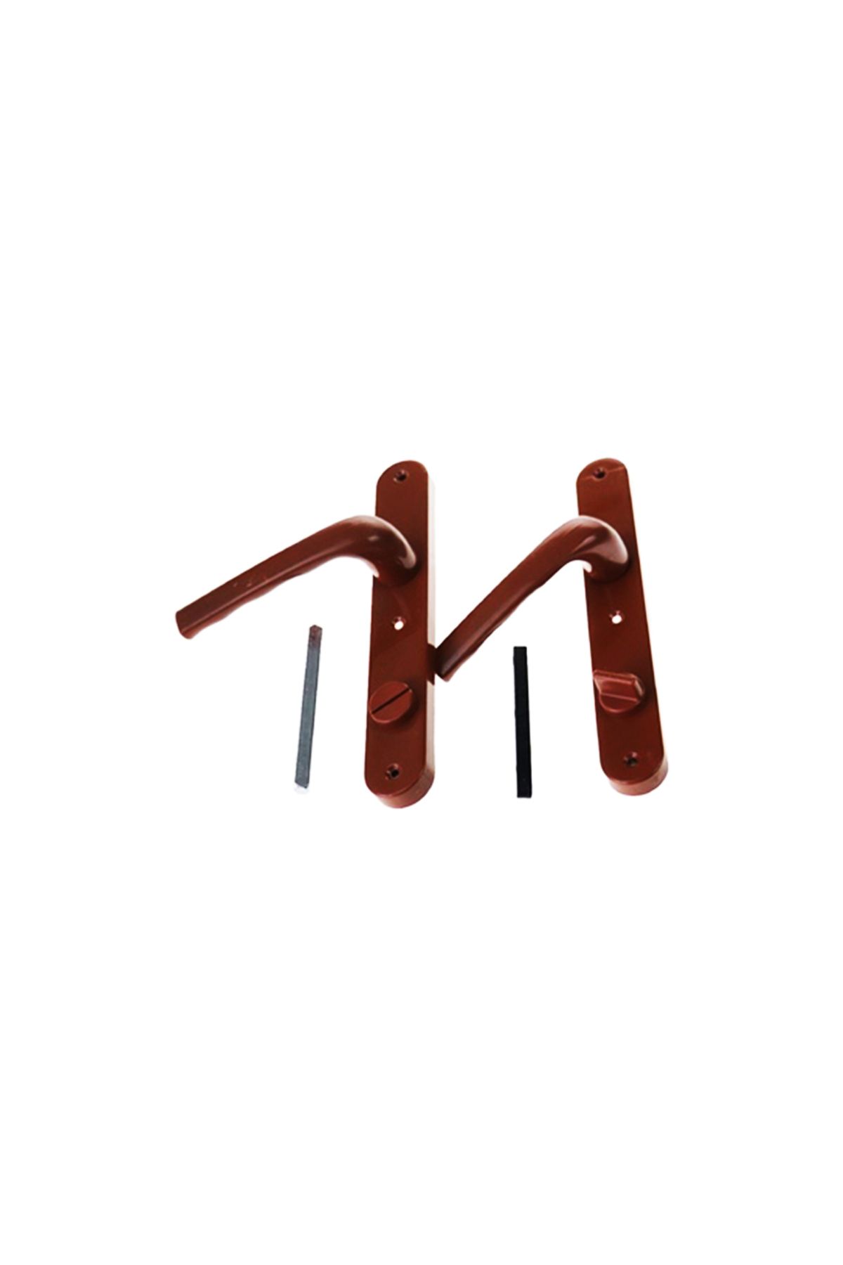 Modafiks BANYO-WC - KİLİTLİ KAHVE RENGİ PVC KAPI KOLU (4767)