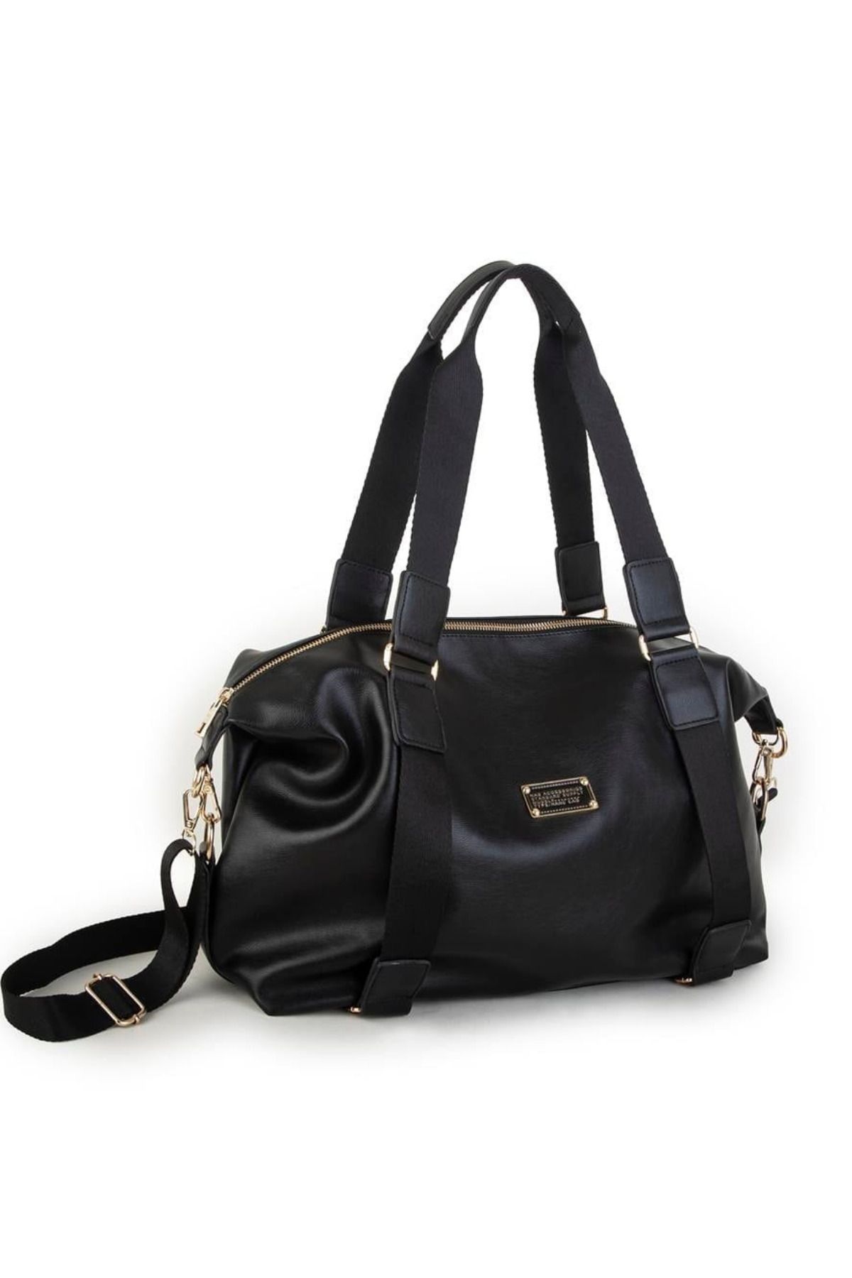 Nas Bag Extra Büyük Boy Omuz Çantası - Siyah Nero (ENİ 44 CM, BOYU 32 CM)