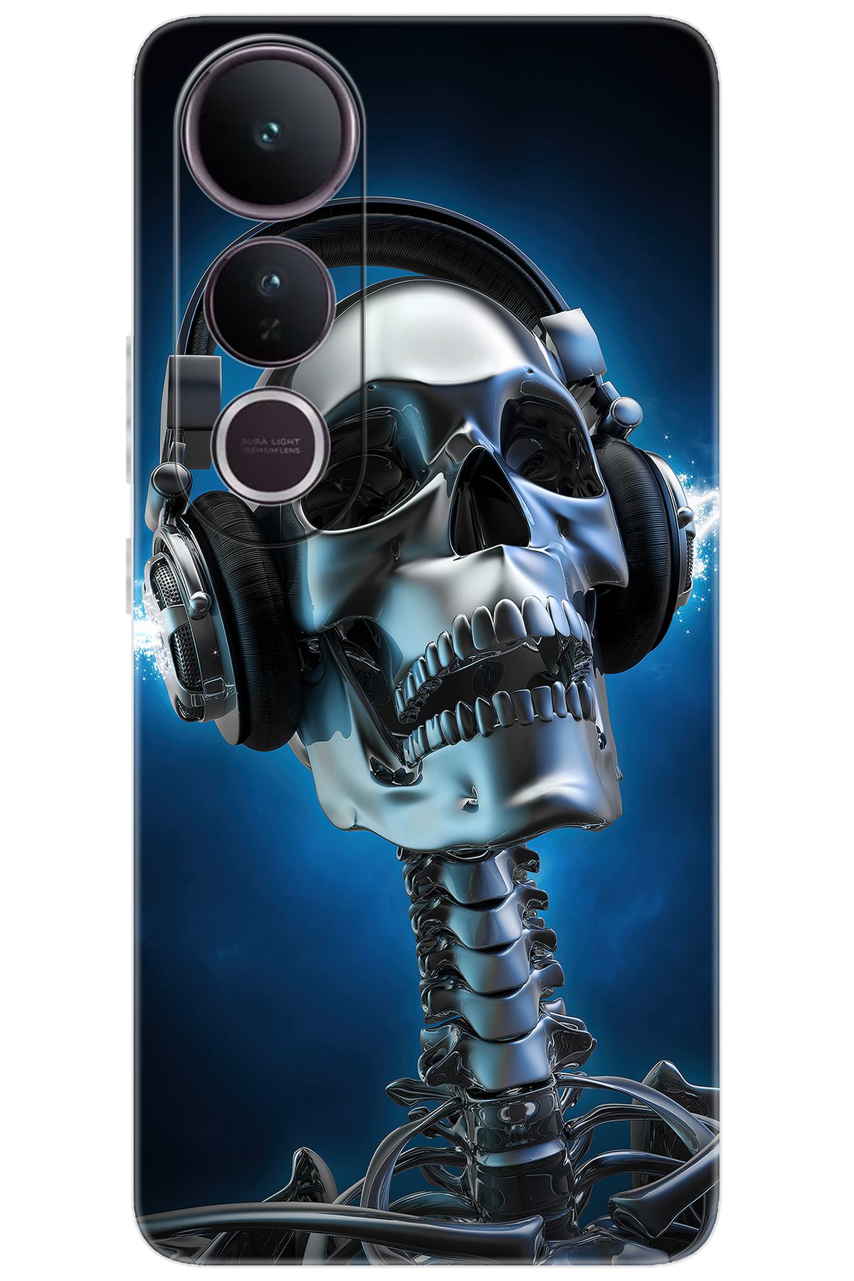 Ceppare Vivo V50 Lite 5G (V2441) Uyumlu Kılıf Desen Baskılı Silikon Metal İskelet STK:141 CP-KcnuOl9