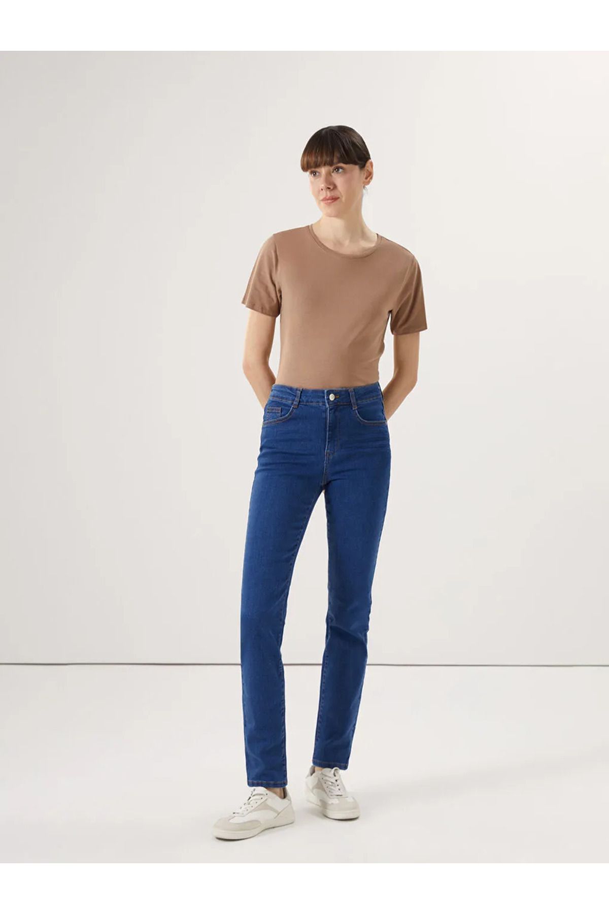 LC Waikiki LCW ECO Indigo Straight Fit Kadın Jean Pantolon