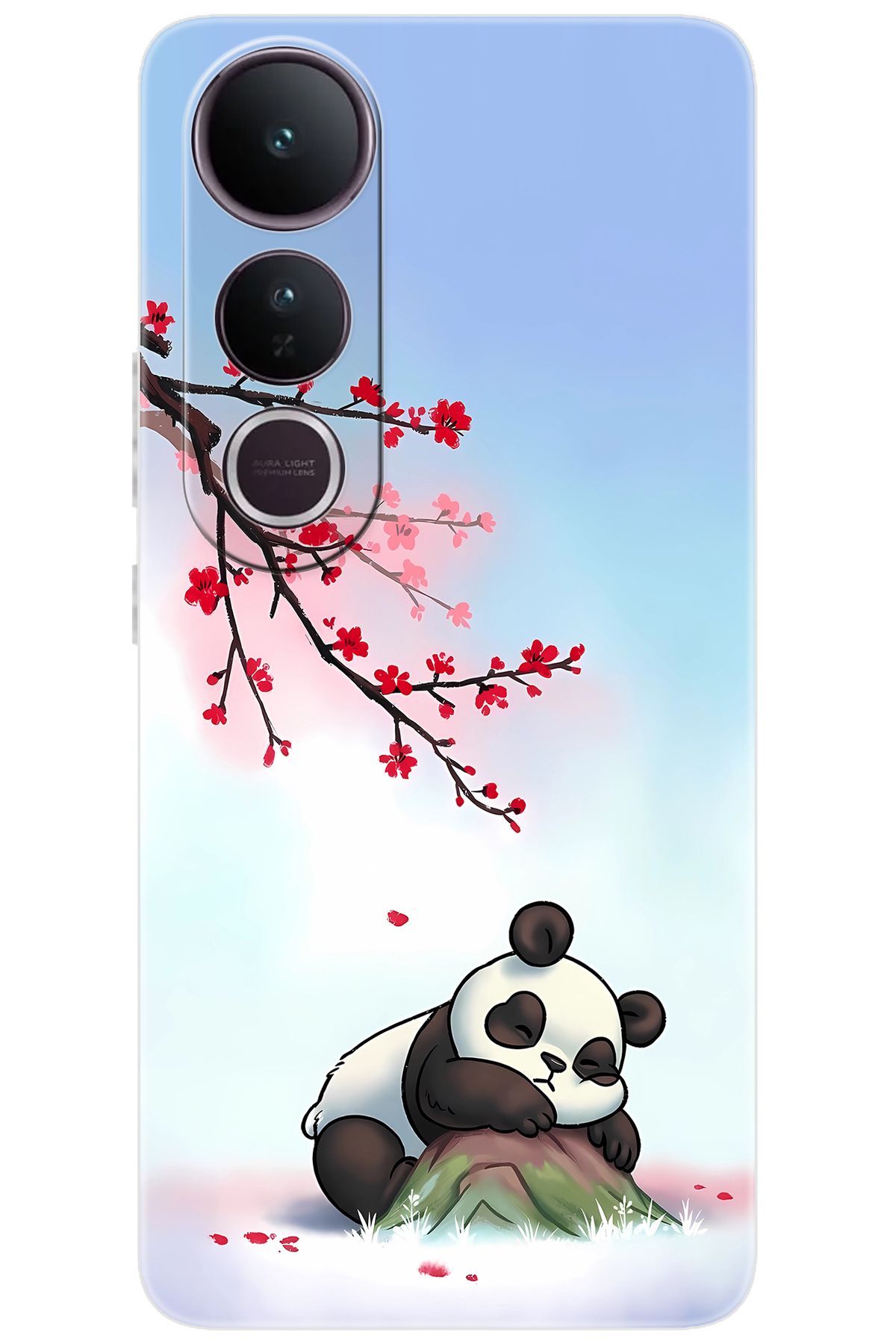 Ceppare Vivo V50 Lite 5G (V2441) Uyumlu Kılıf Desen Baskılı Silikon Uyuyan Panda STK:627 CP-u5REGGf