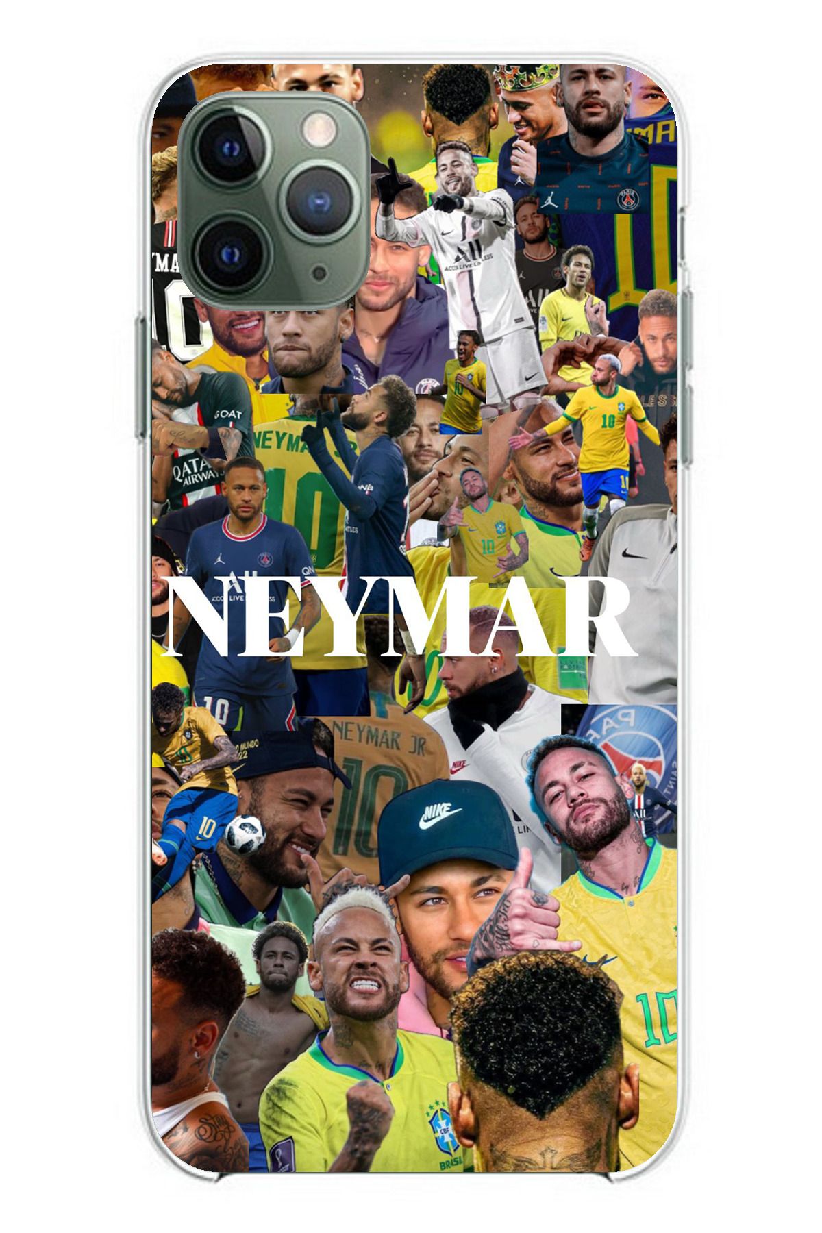 TechTree iPhone 11 PRO Uyumlu Neymar Brezilya Şeffaf Silikon Kılıf