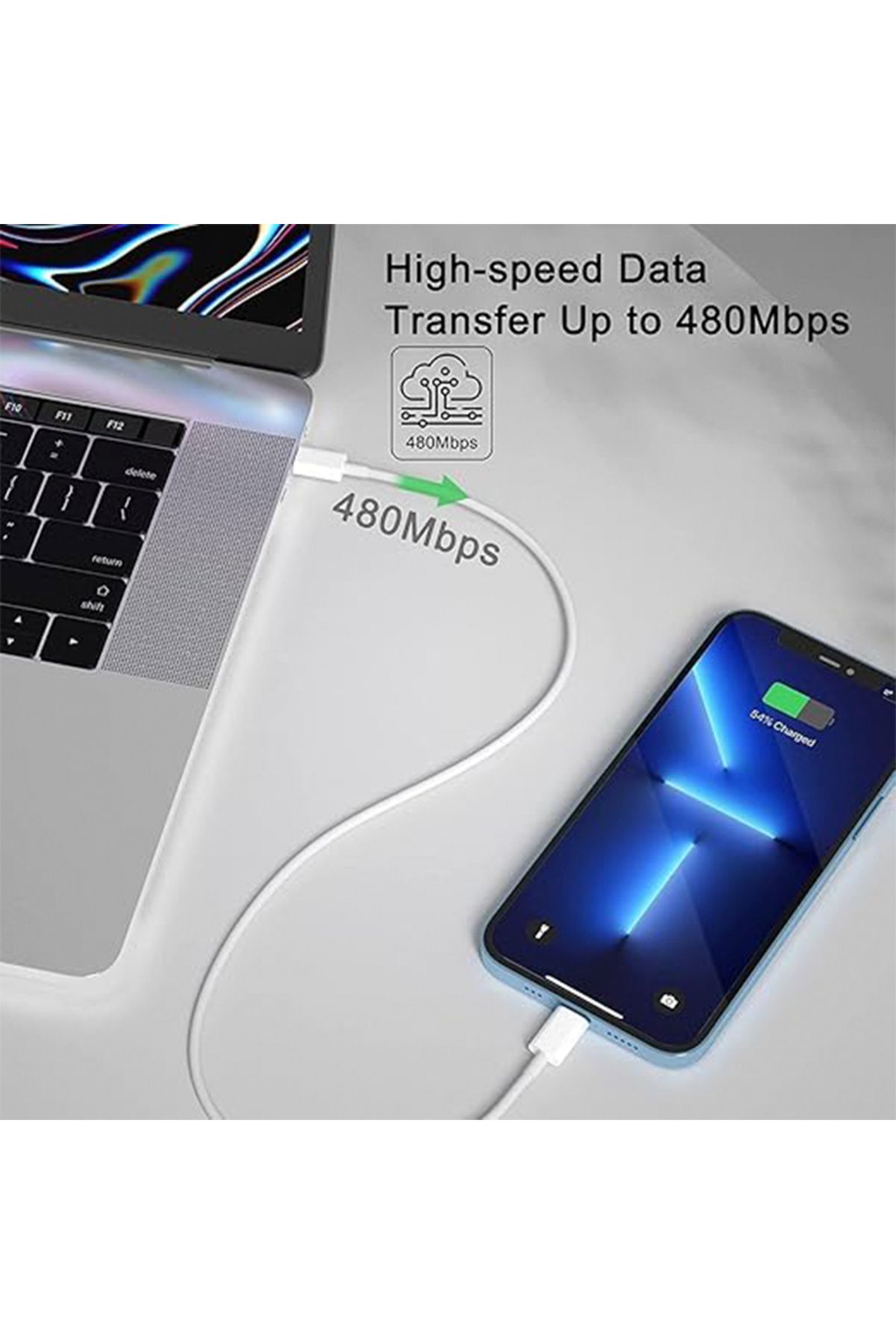 Generic-25W USB C Fast Charger with Braided C to Lightning Cable 5