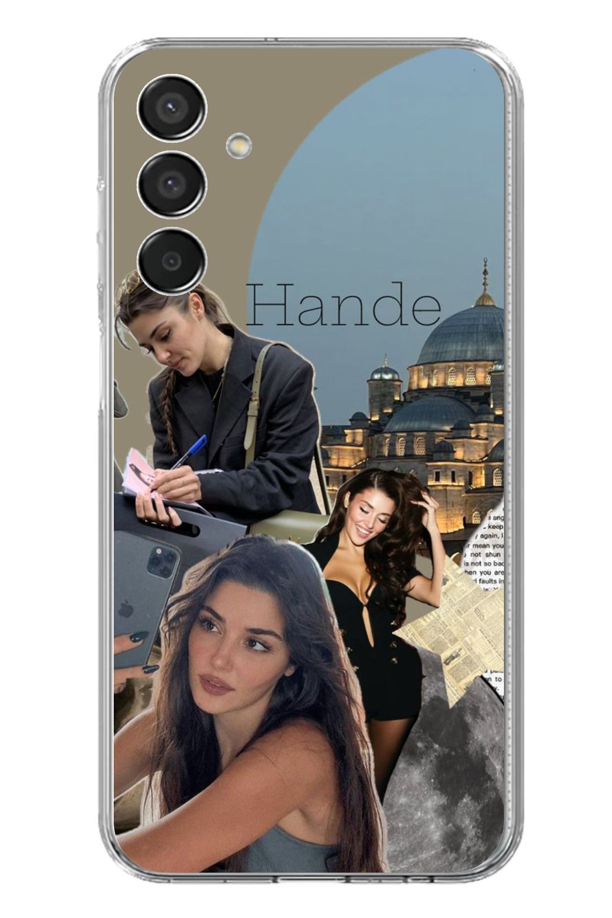 TechTree Samsung Galaxy M15 Uyumlu Hande Erçel Şeffaf Silikon Kılıf