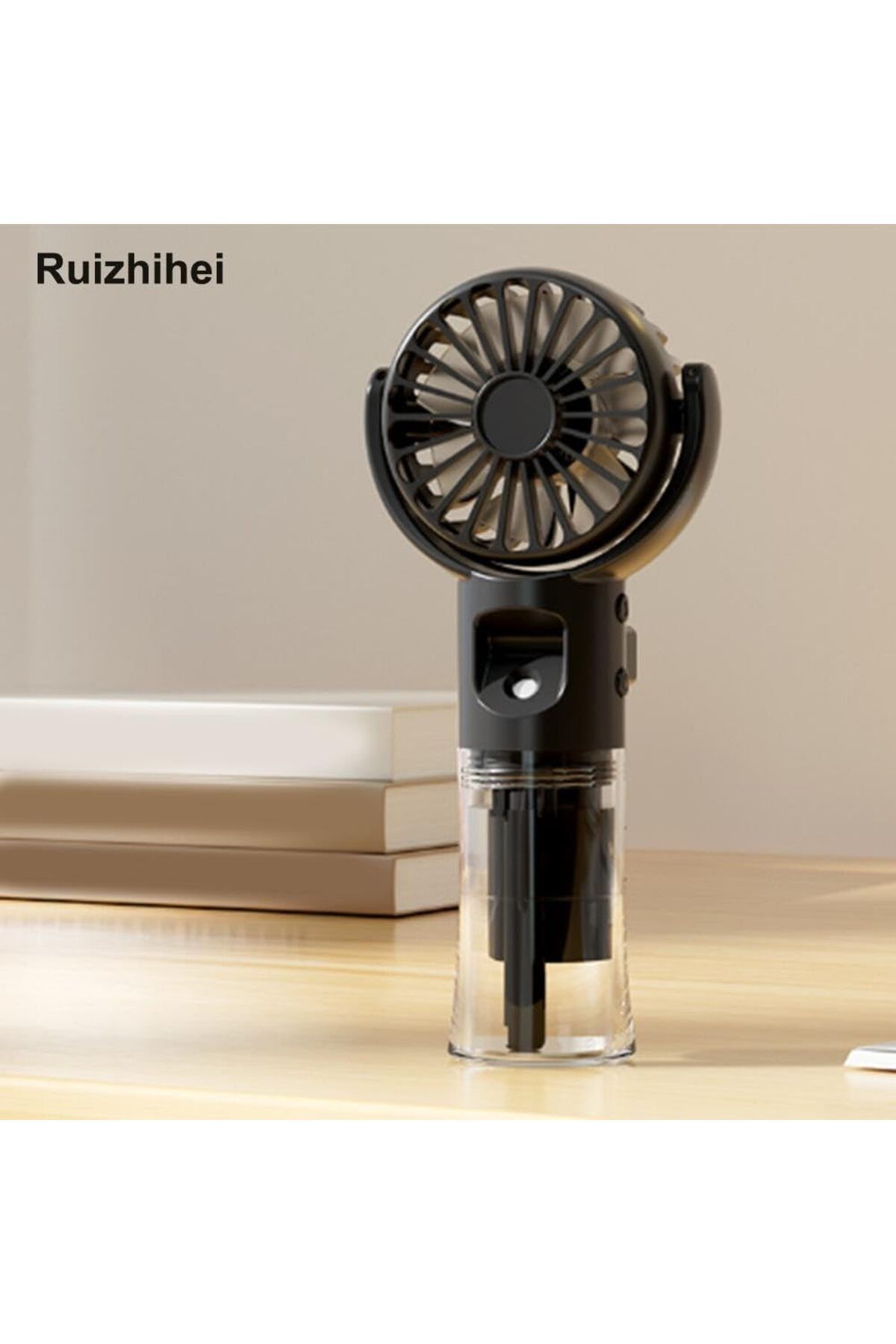 teknosepetim Taşınabilir Şarjlı Buhar Püskürten El Fanı Küçük Vantilatör Sessiz Su Sisi Spreyli El Tipi mini Fan