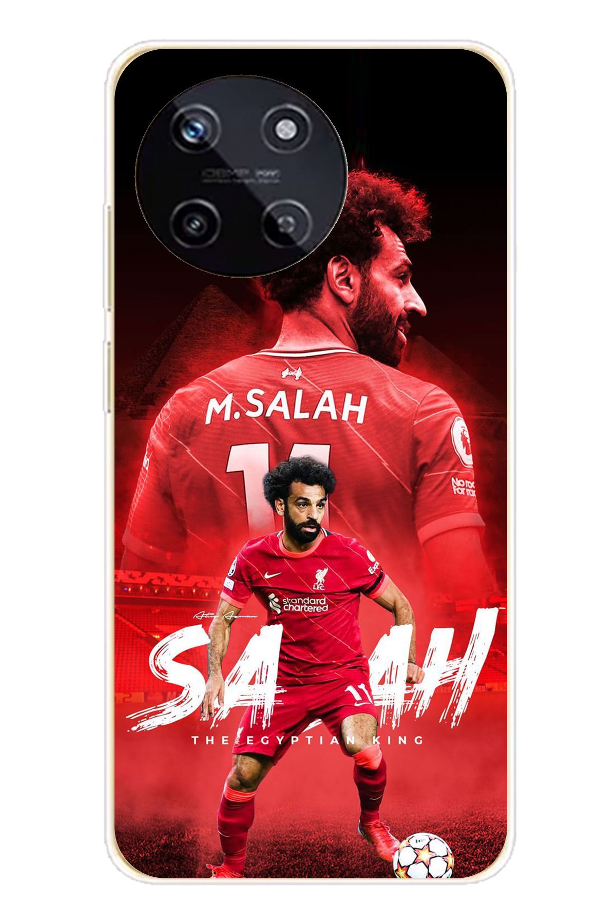 TechTree Realme 11 4G Uyumlu Muhammed Salah Şeffaf Silikon Kılıf