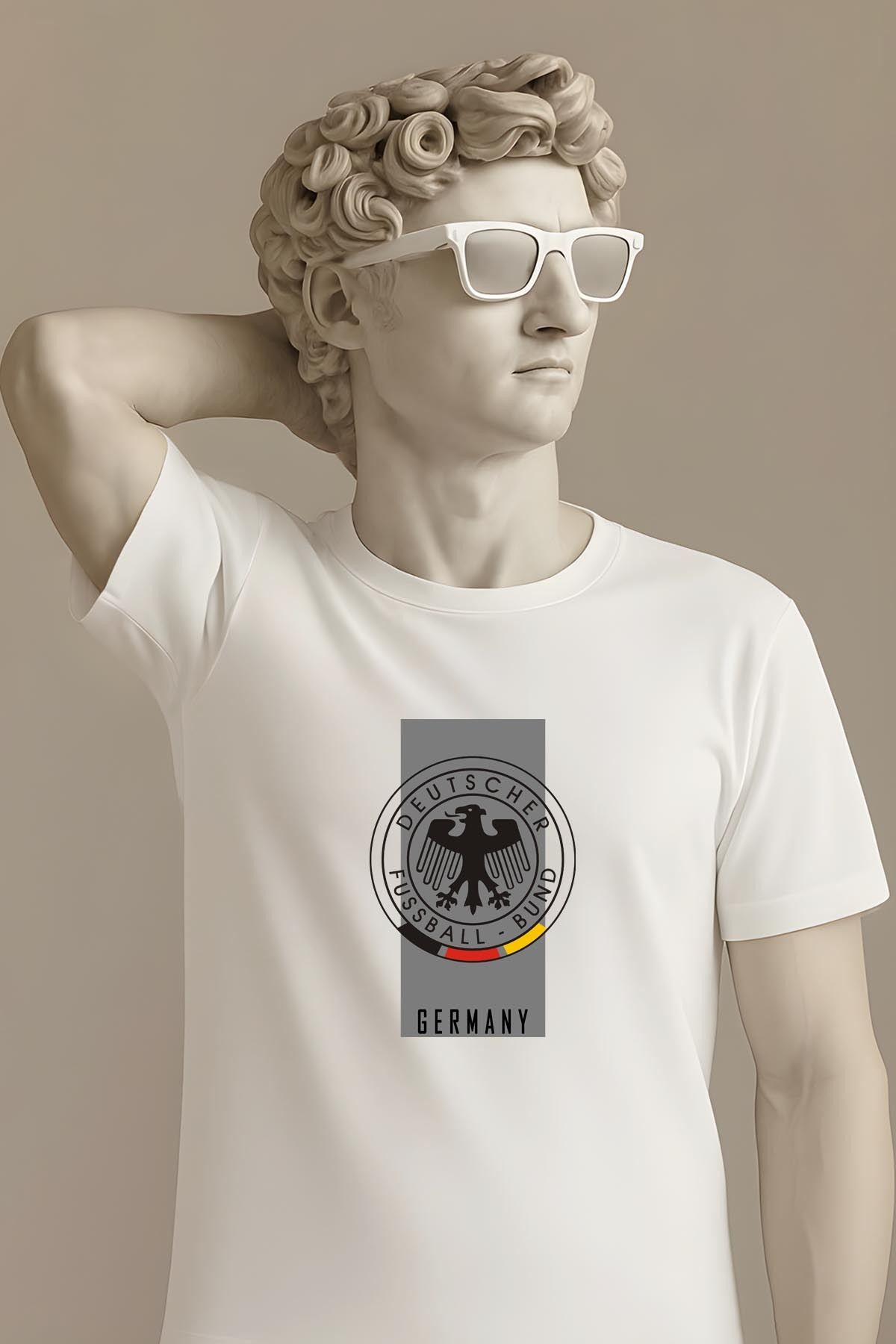 362BASKI Almanya Milli Takım Minimal Tasarım Logo Baskılı Tshirt